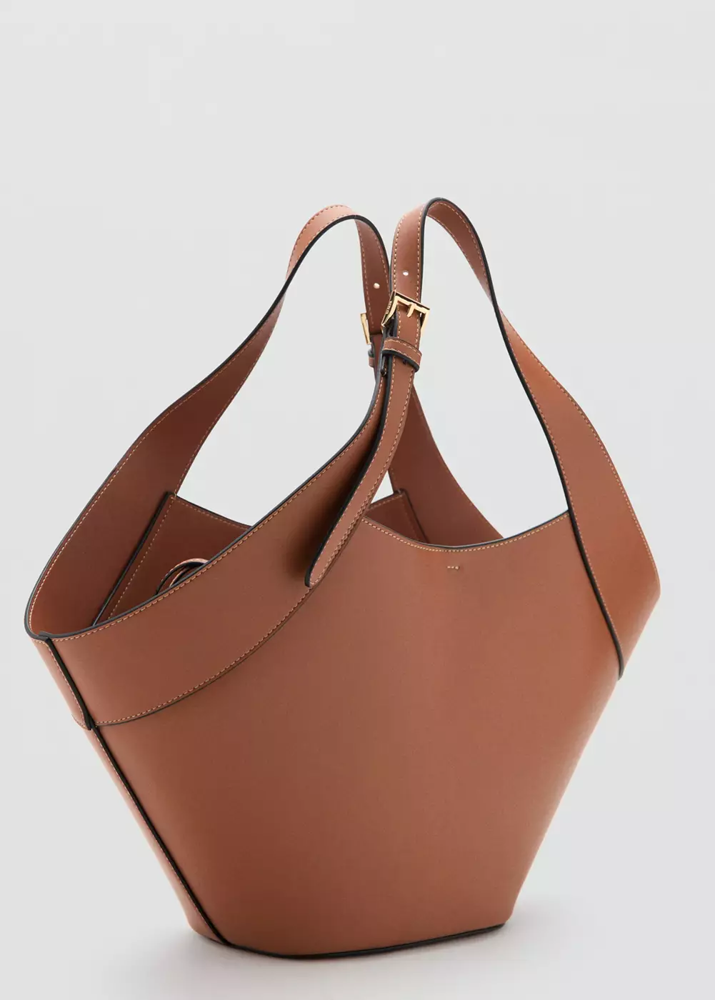 Grand sac porté épaule effet cuir, MANGO