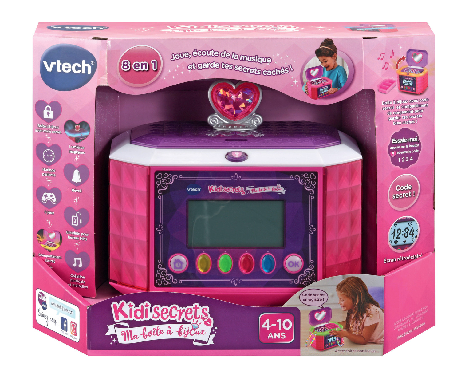 Kidisecrets - ma boite à bijoux (rose), VTECH