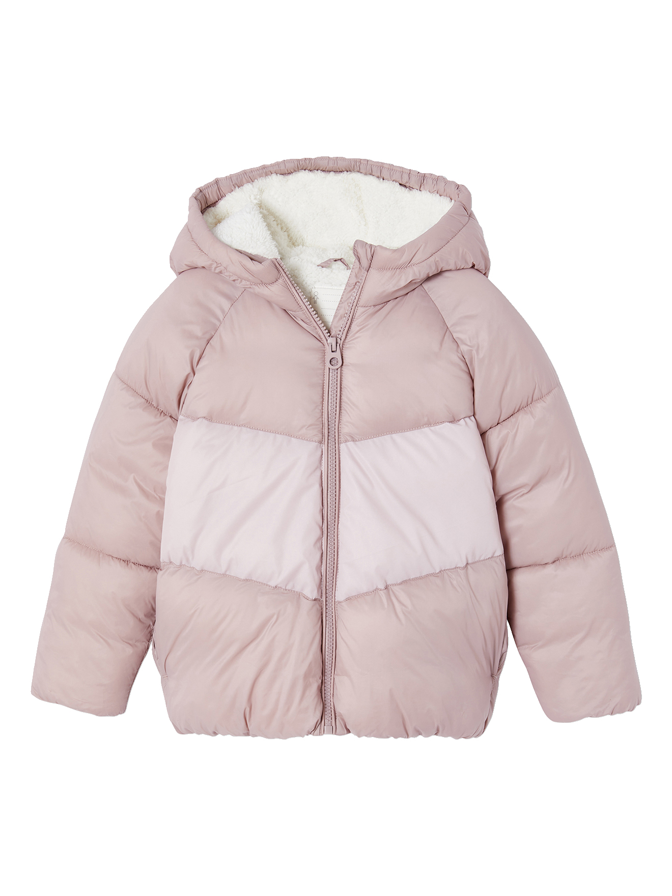Doudoune à capuche colorblock, VERTBAUDET