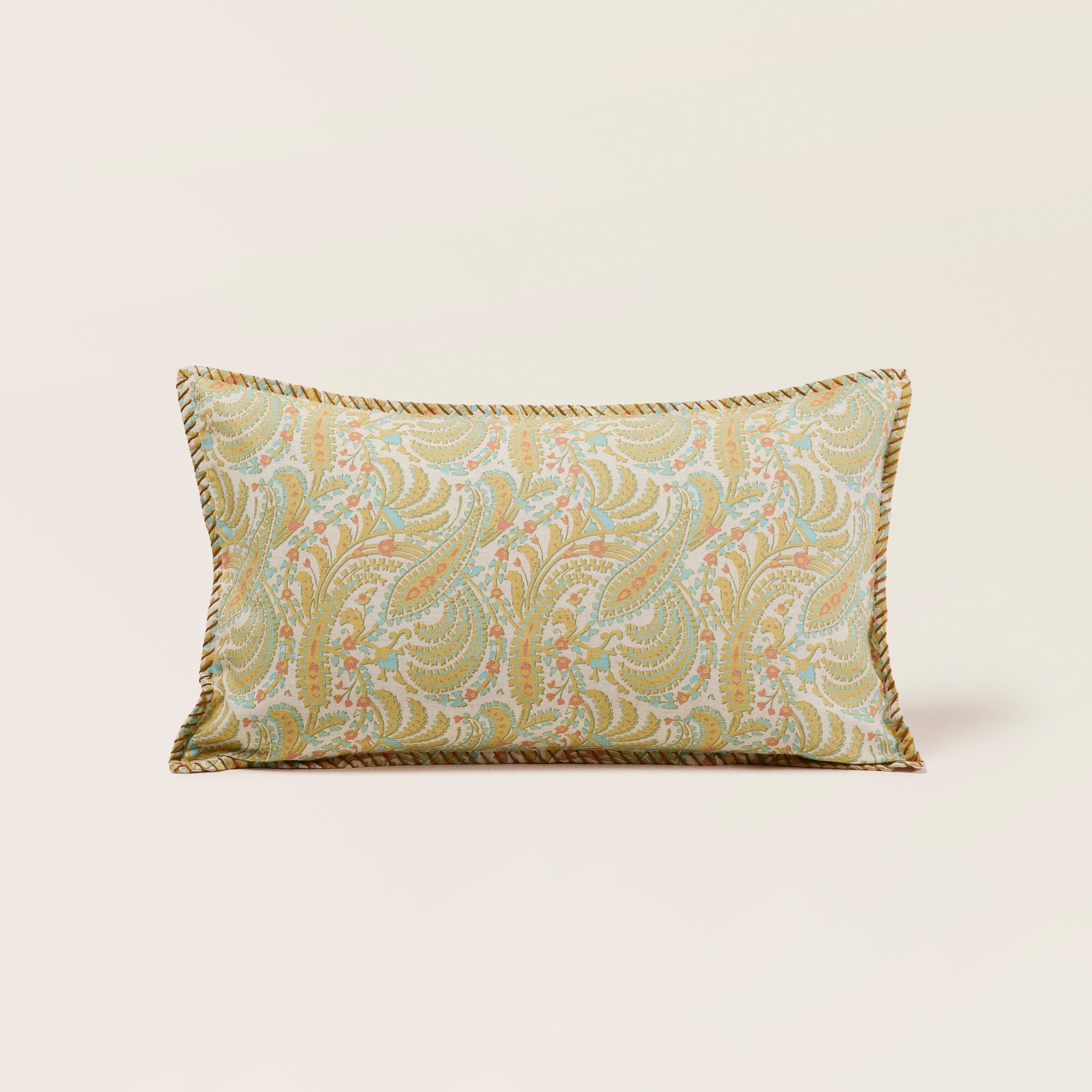 Housse De Coussin en Métis coton et lin à motif paisley PADMA, MADURA