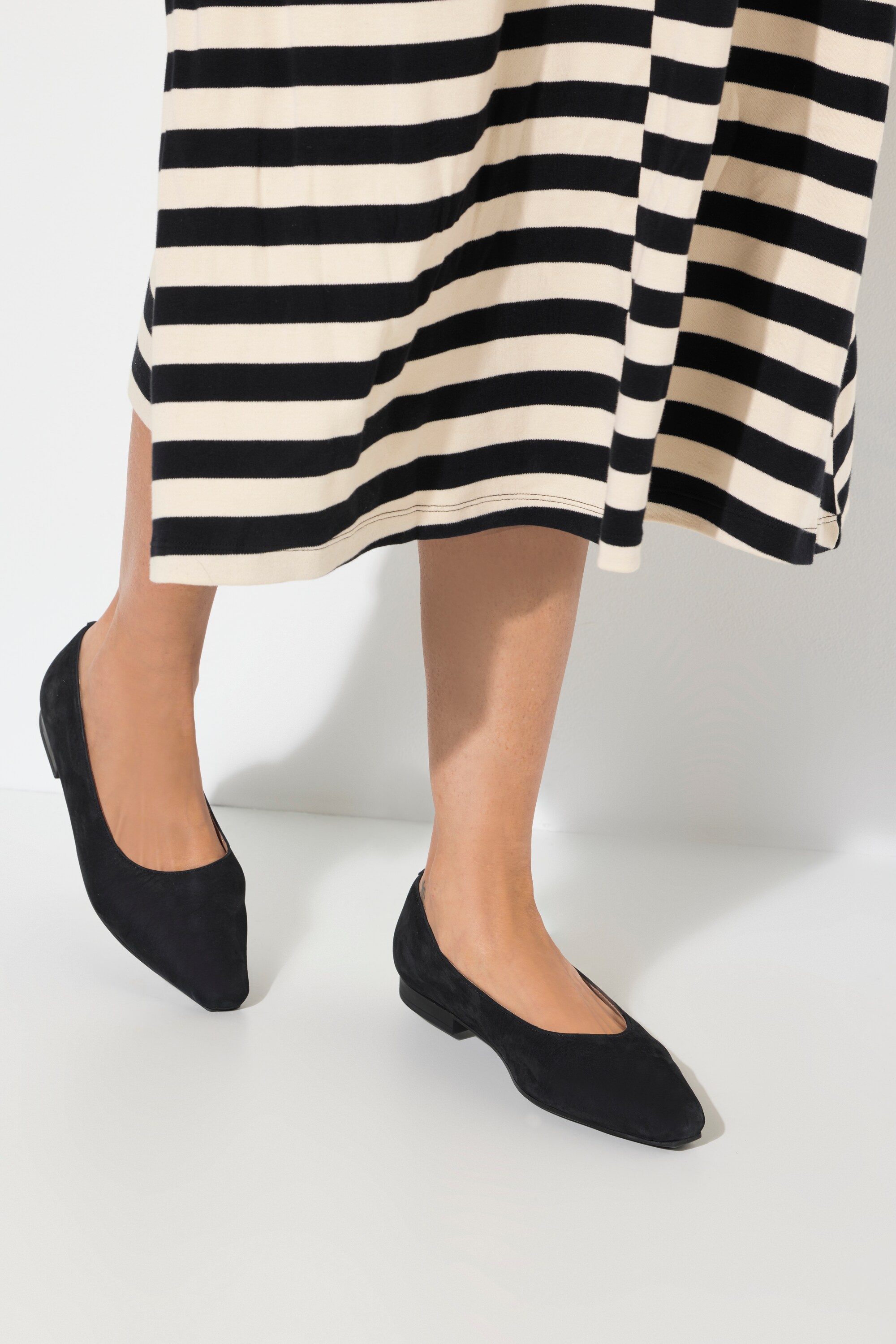 Ballerines en nubuck – largeur H , pied large, ULLA POPKEN