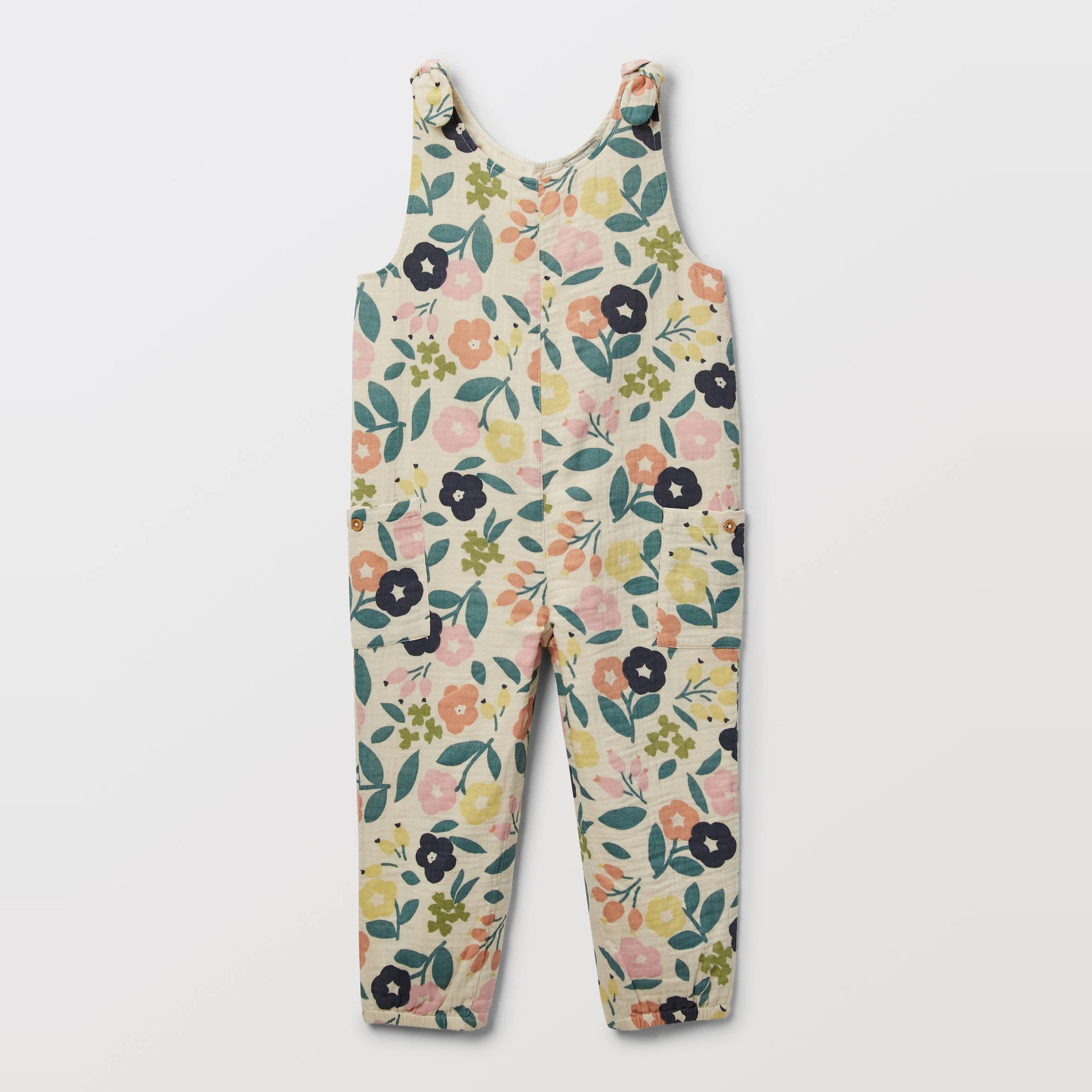 Salopette longue imprimée en coton BIO GOTS, BOUT'CHOU