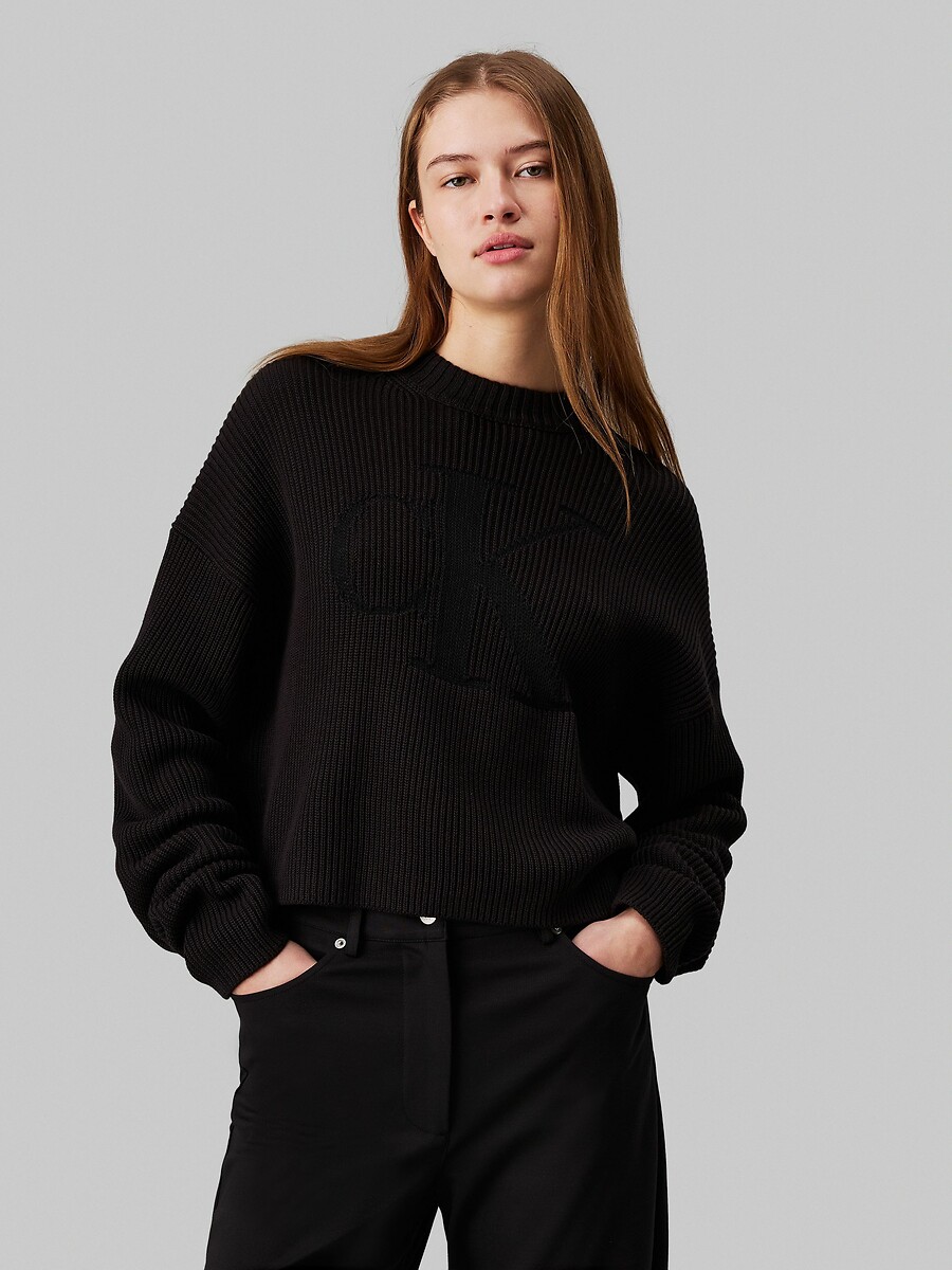 Sweat col rond manches longues, CALVIN KLEIN JEANS
