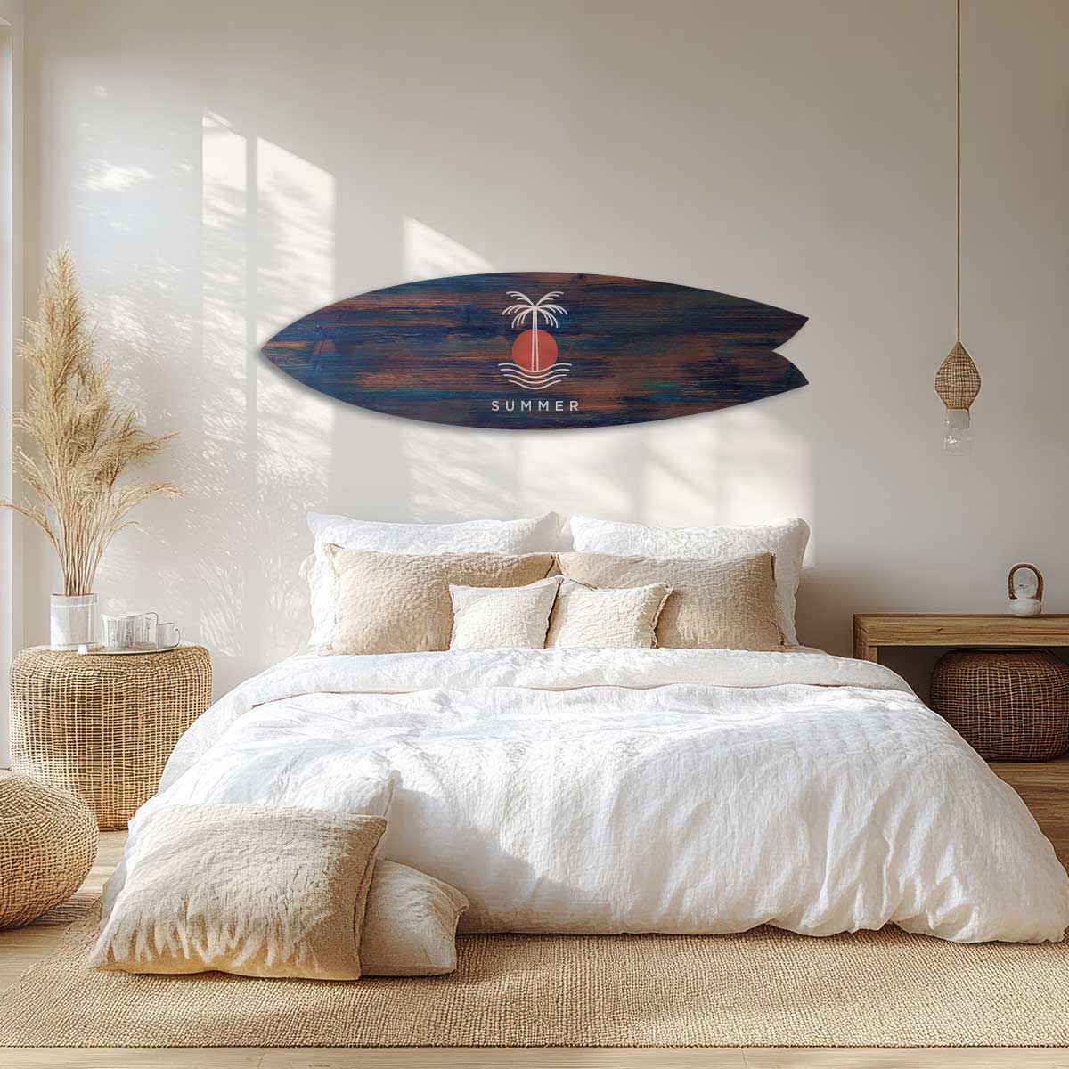 Planche de surf décorative bleu denim Summer, HEXOA