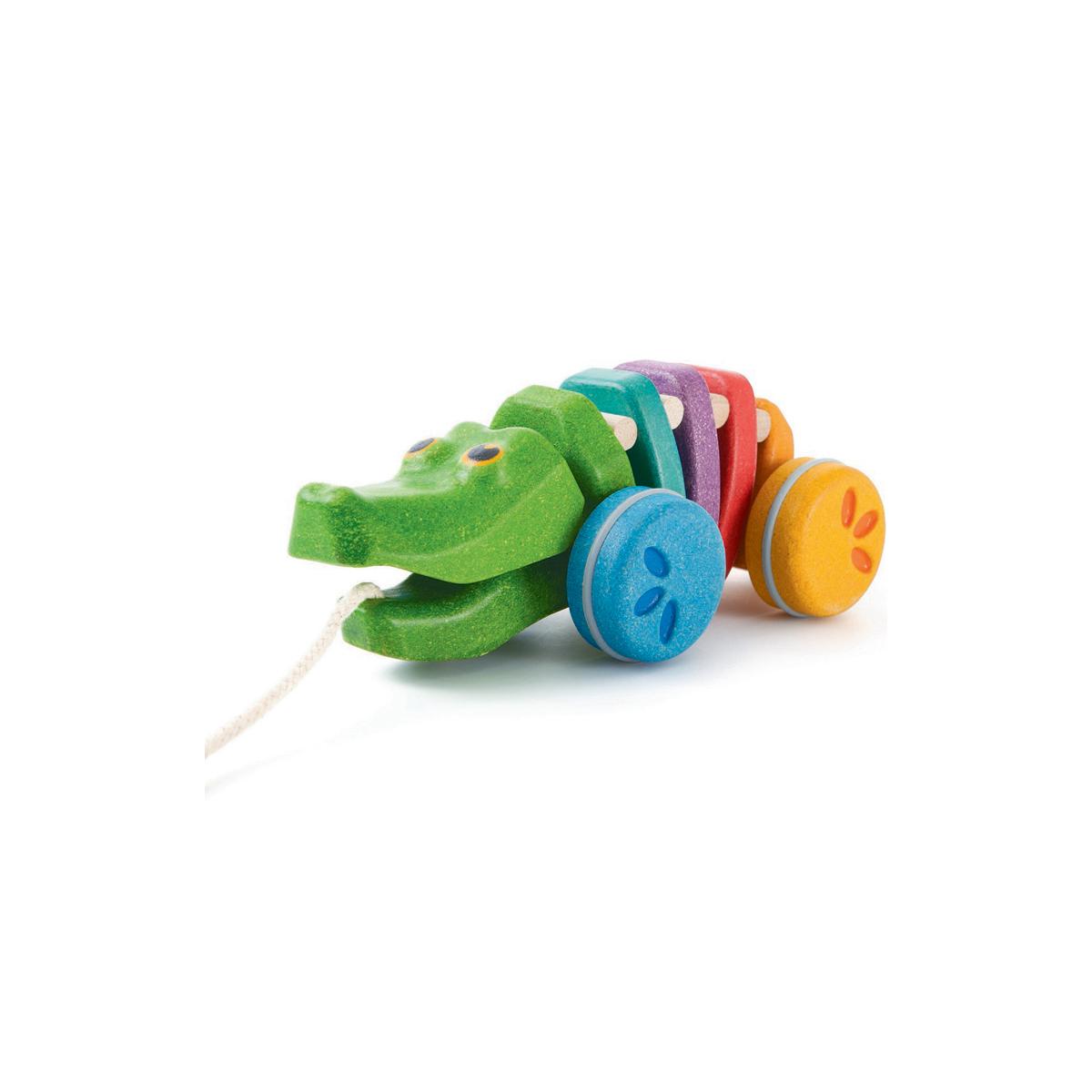 Alligator arc en ciel à tirer, PLAN TOYS