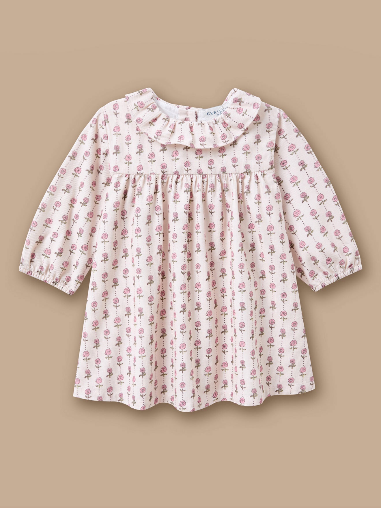 Robe imprimée en velours, CYRILLUS