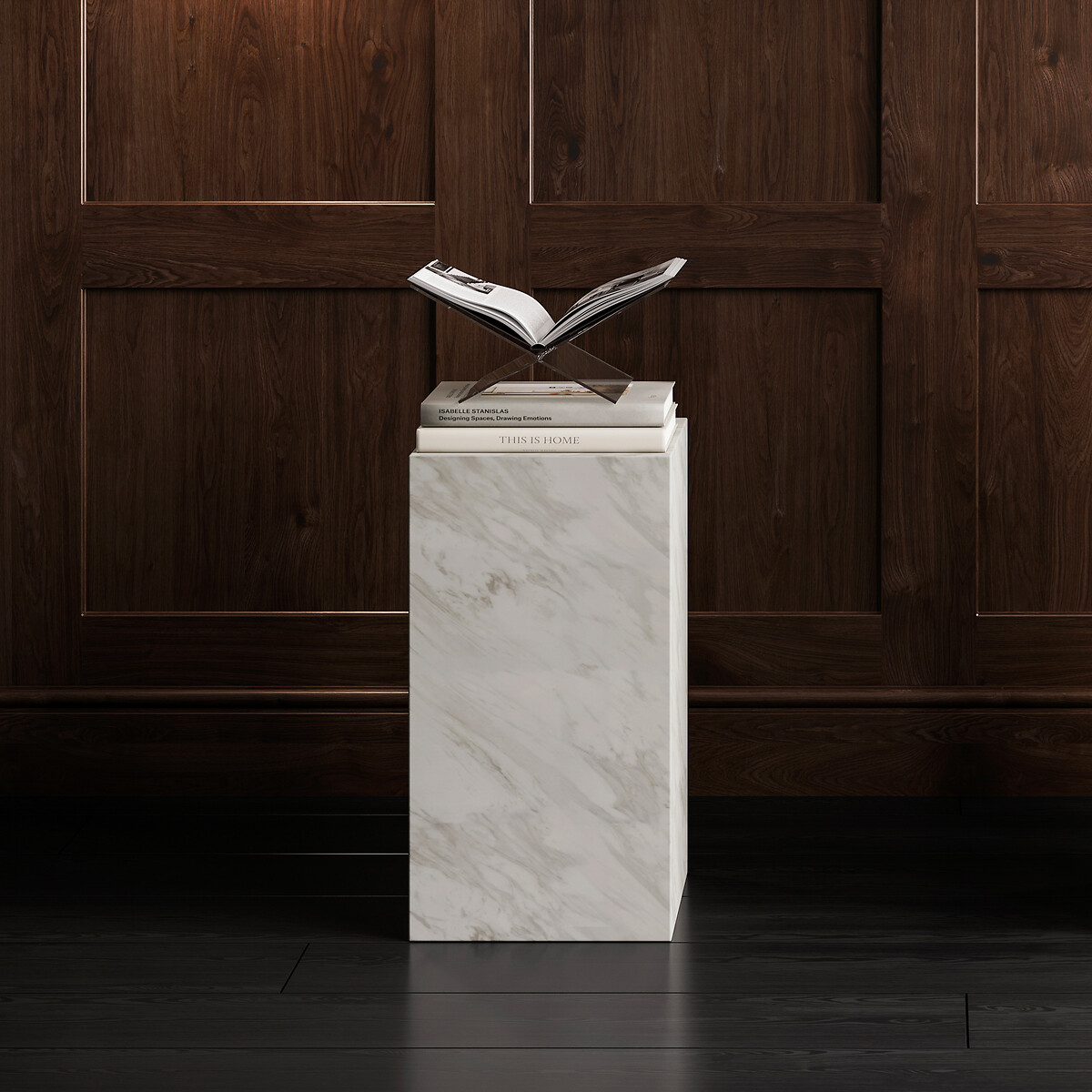 Serafina Faux Marble Block Side Table, ÉDITÉ