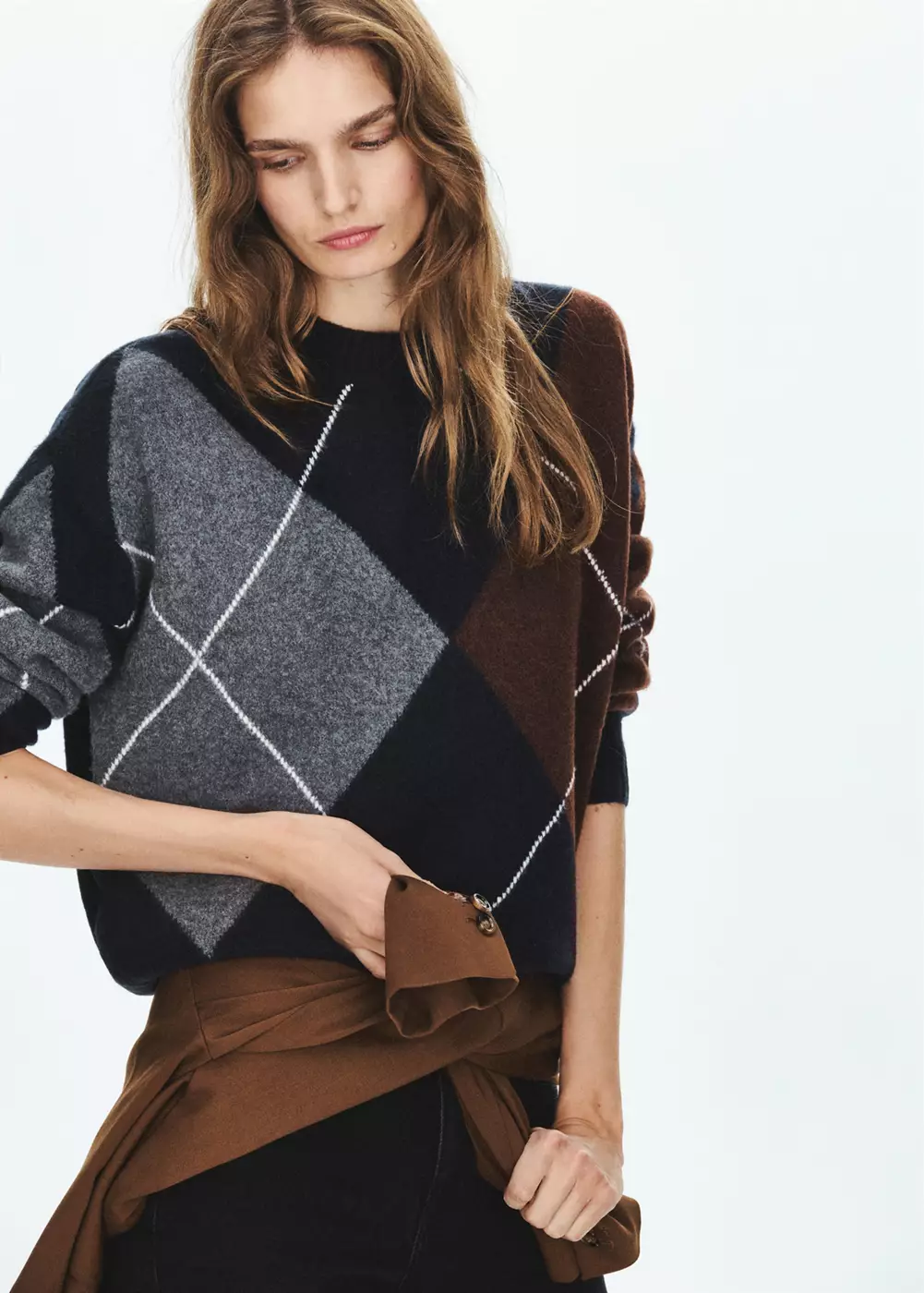 Pull maille losanges, MANGO