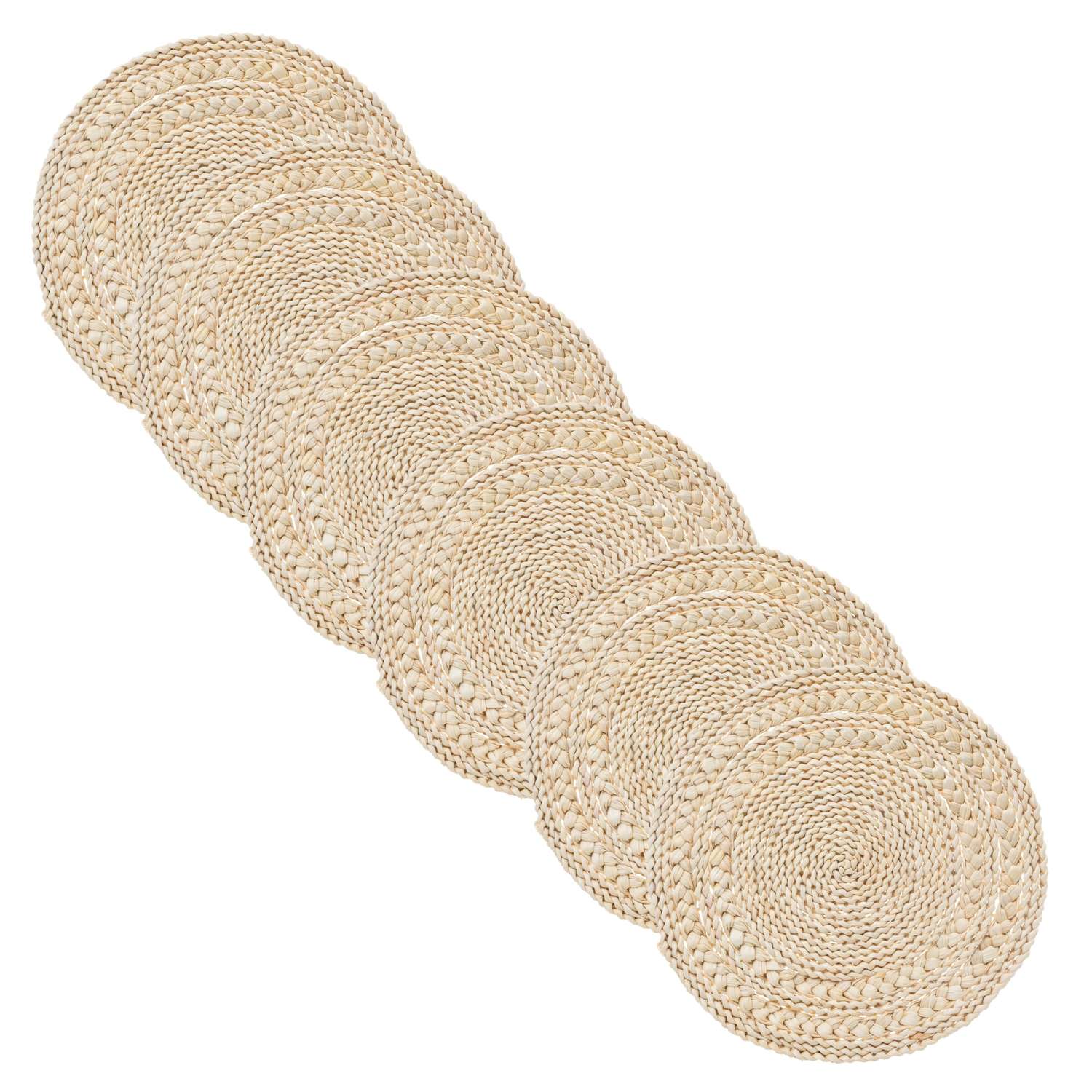 Lot de 6 sets de table tissés décoratifs en plastique pour la maison, dessous de plat isolant