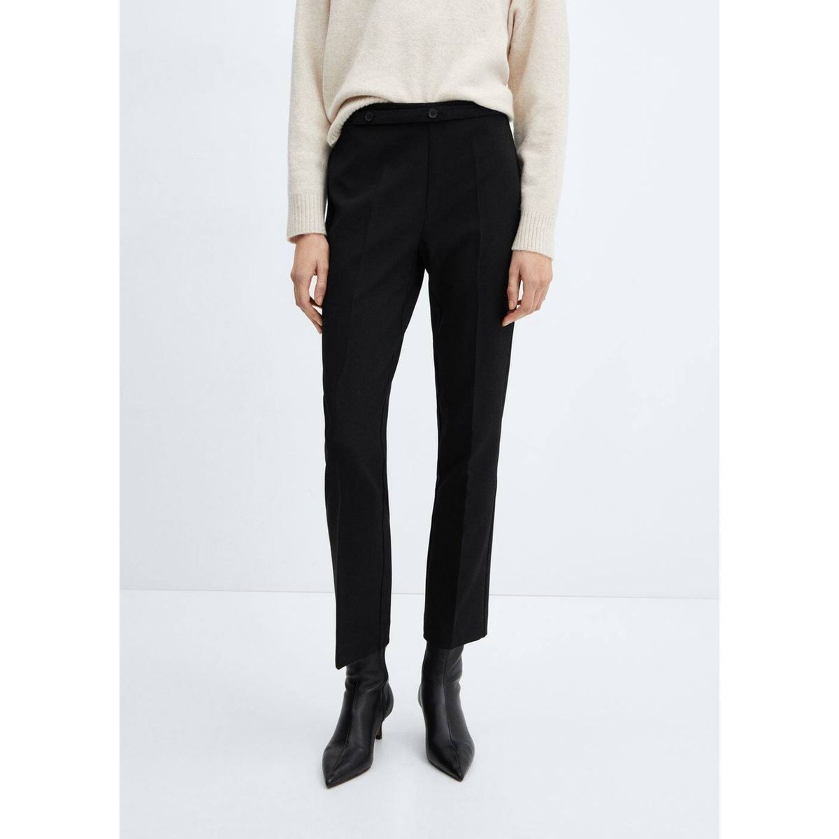 Pantalon discount noir mango