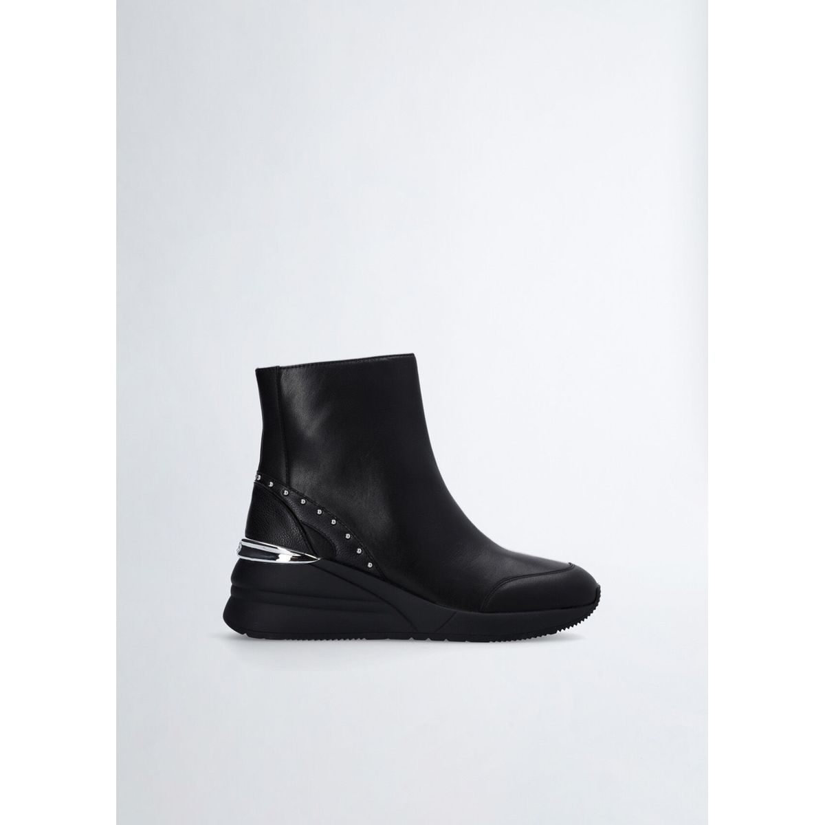 Bottines en cuir avec clous noir Liu Jo La Redoute