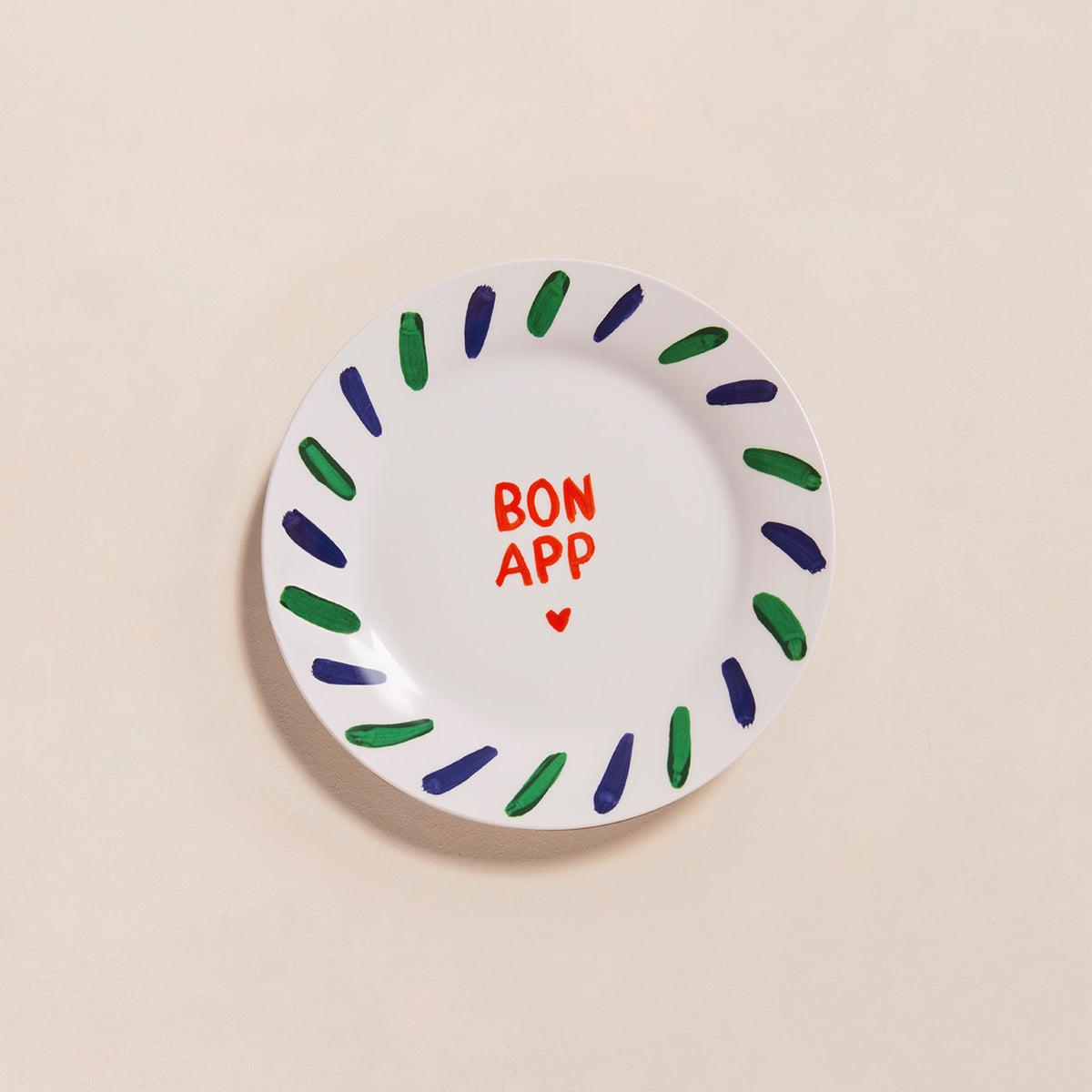 Assiette à dessert Bon app', ICONIQUES, EMOI EMOI