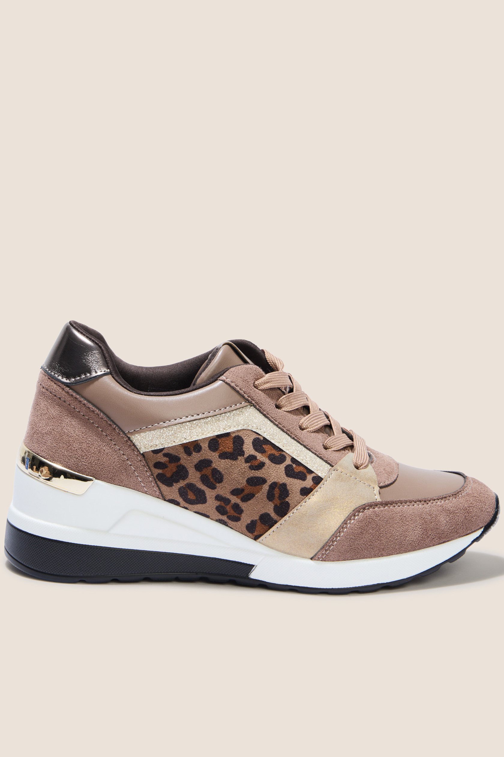 Baskets compensées aspect daim, BREAL