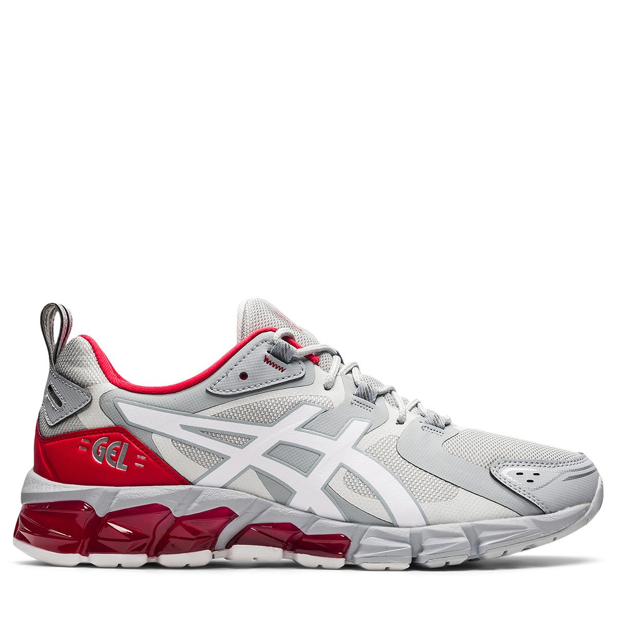 asics gris rouge