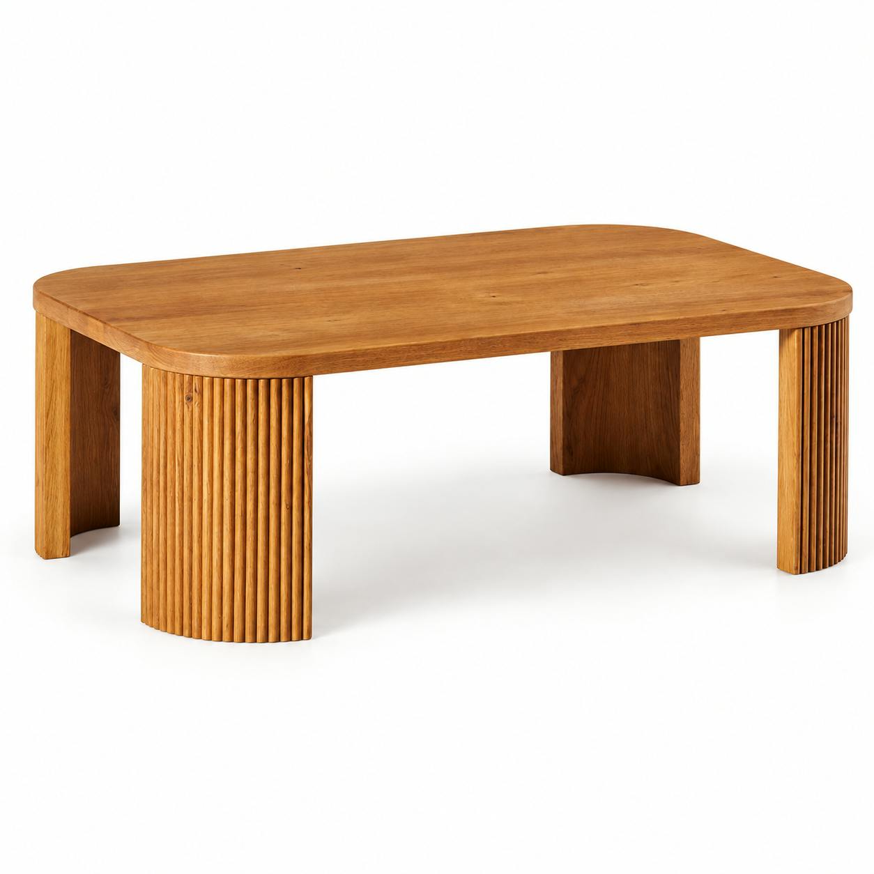 Table basse design chêne rainuré IENA, PIER IMPORT