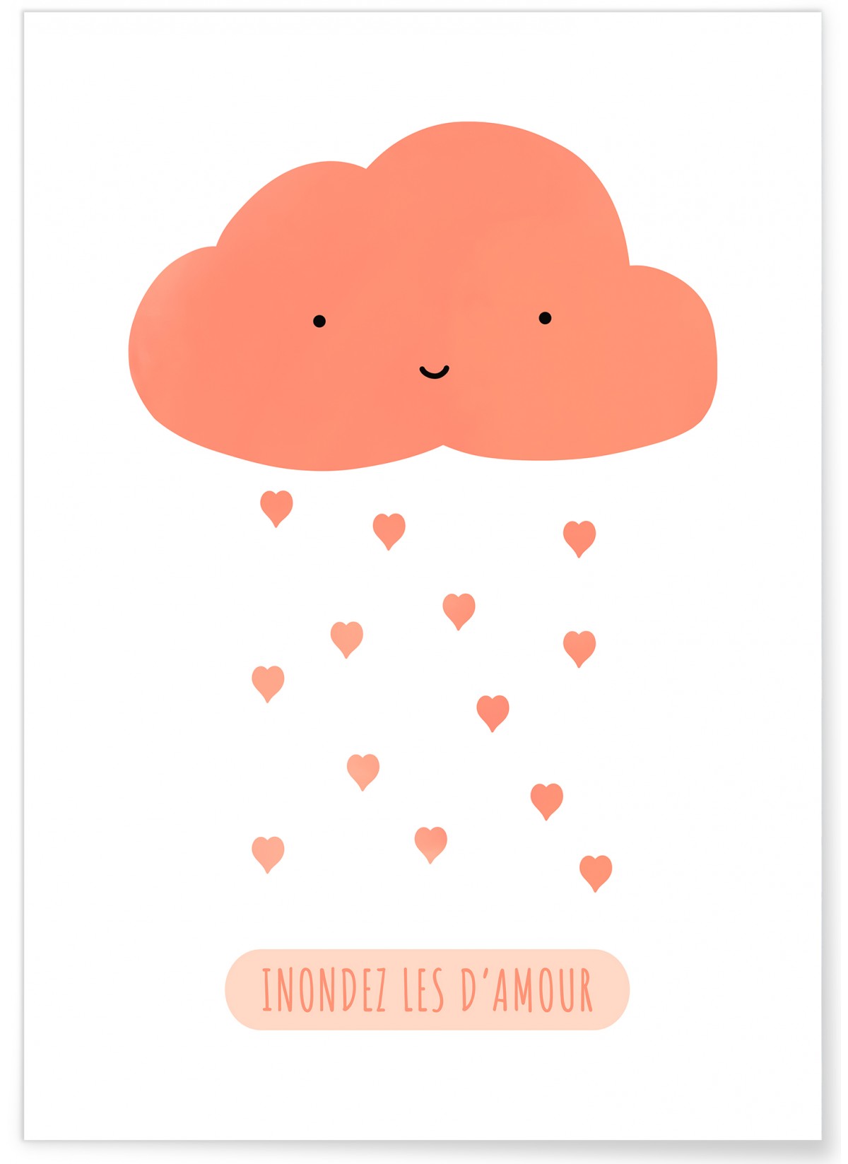 Affiche Enfant : 'Inondez les d'amour', L'AFFICHERIE