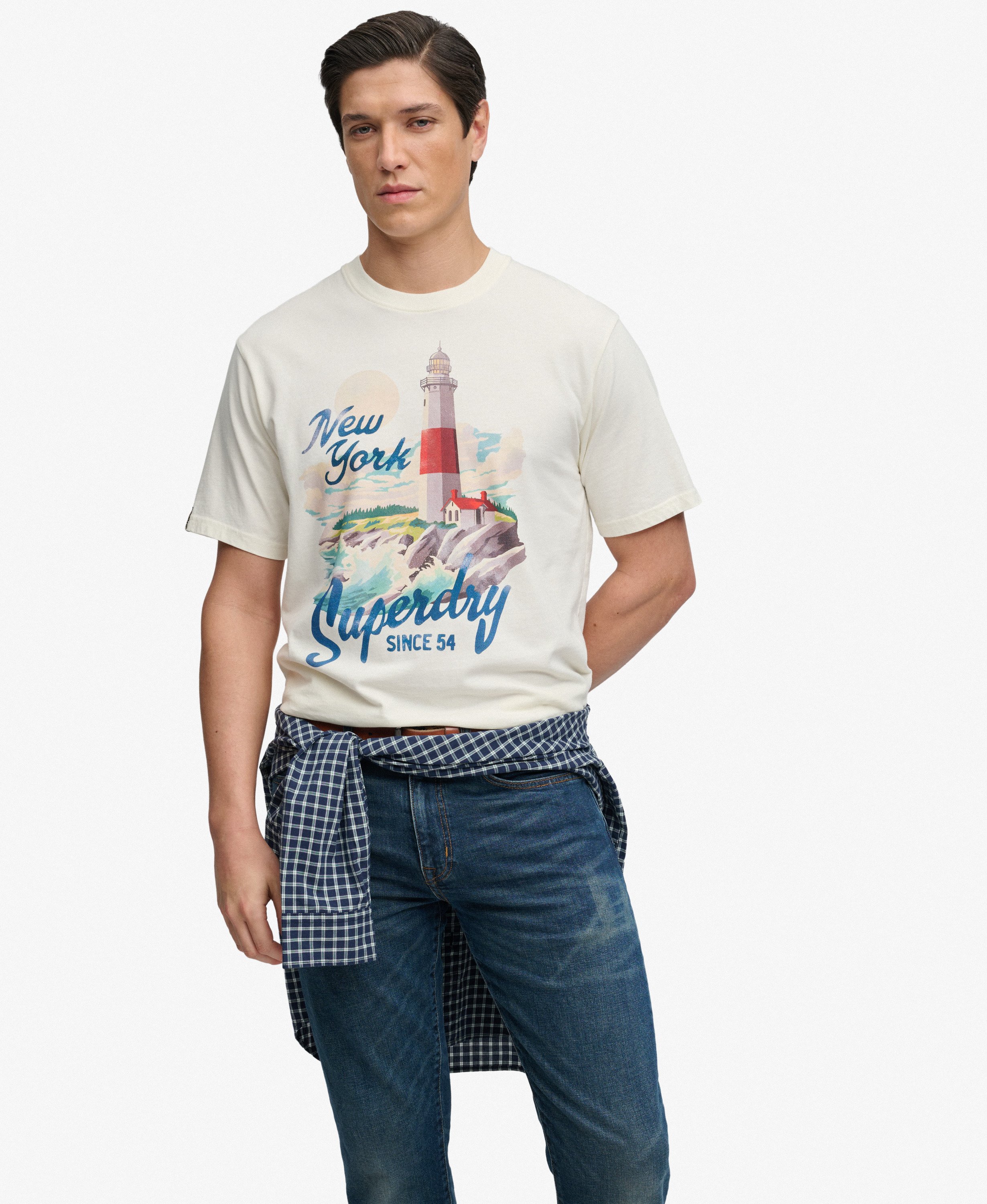 T-shirt Maritime Coupe Décontractée, SUPERDRY