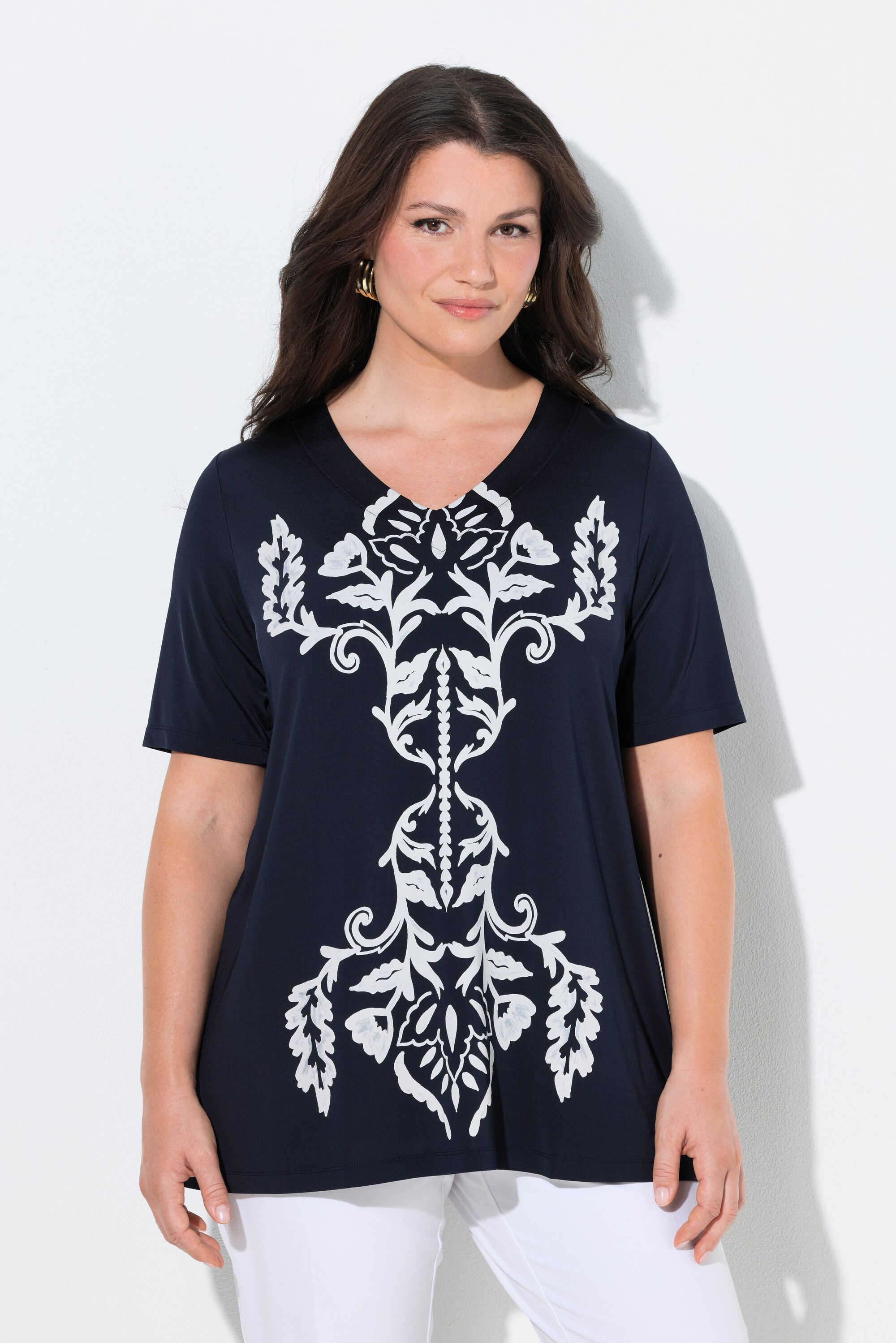 T-shirt avec imprimé, au tombé fluide, ULLA POPKEN