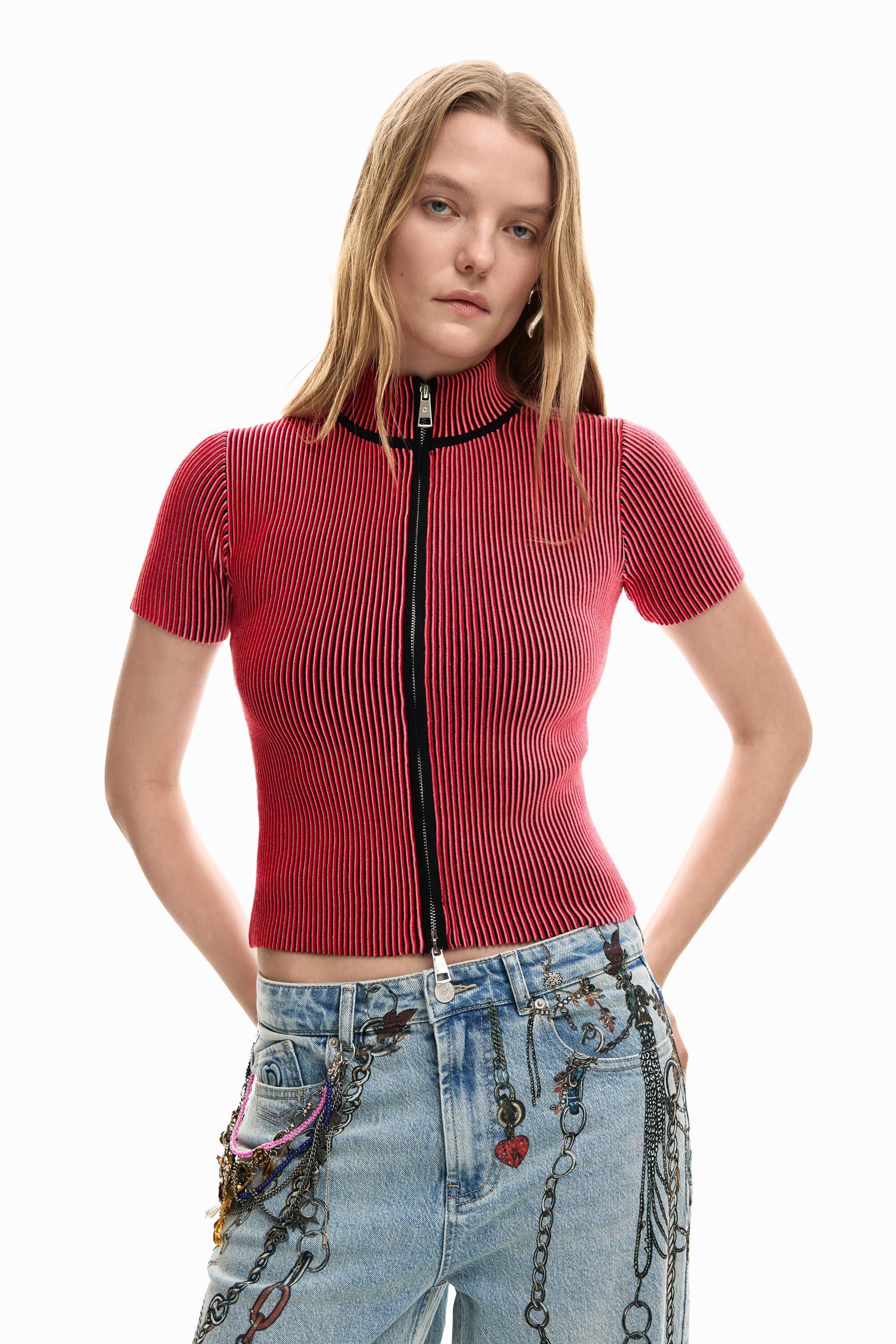 Top en maille irisée, DESIGUAL