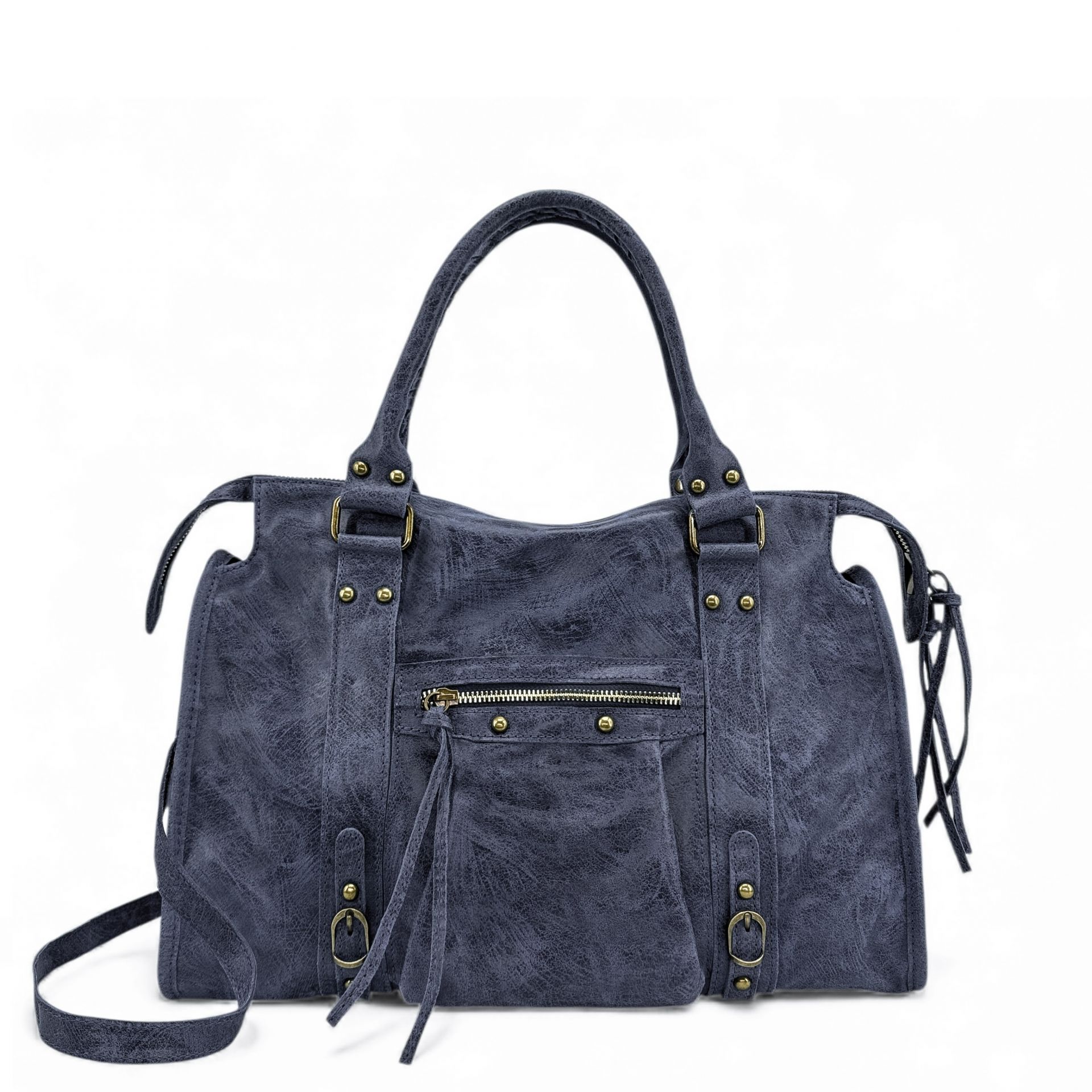 Sac à main en cuir italien effet brossé STORM BROSSE, OH MY BAG