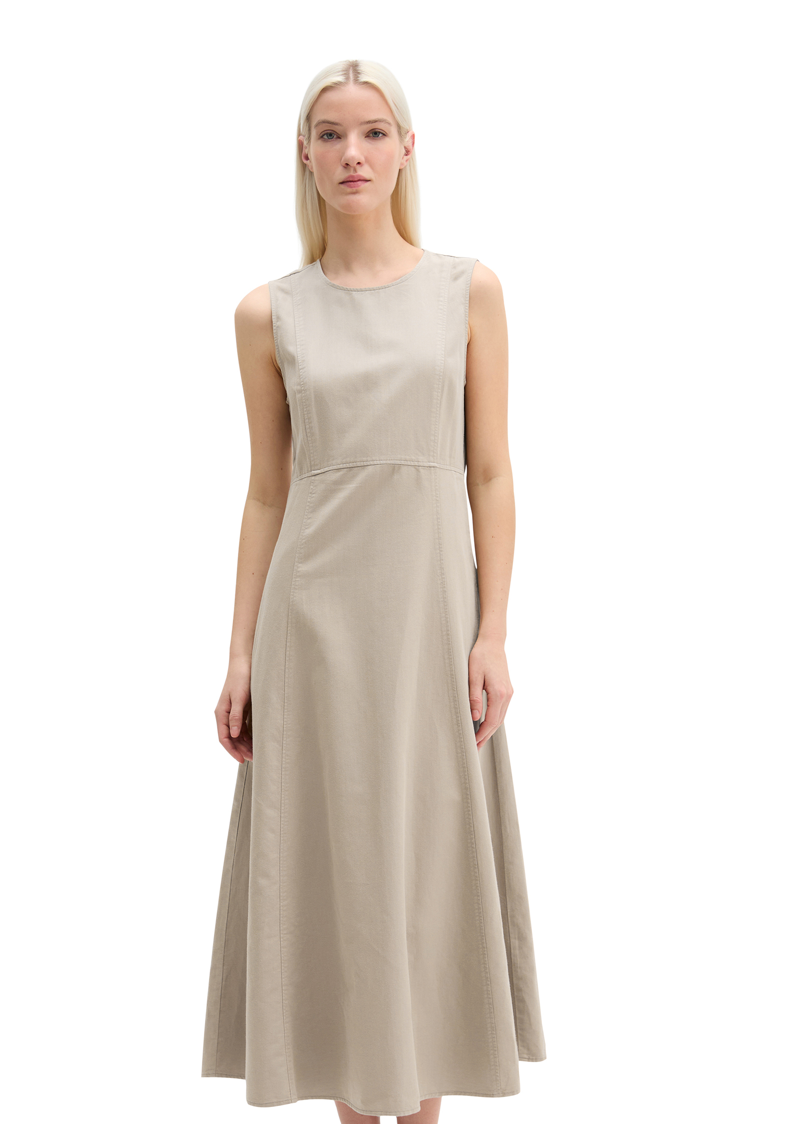 Robe sans manches regular en mélange de coton organique, de lyocell et de lin, MARC O'POLO