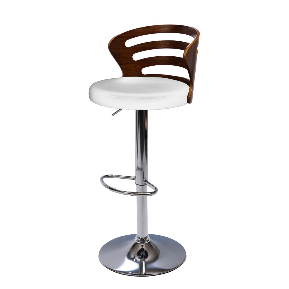 Tabouret de bar réglable en simili cuir   assise 65-75 cm Emilio, AMADEUS