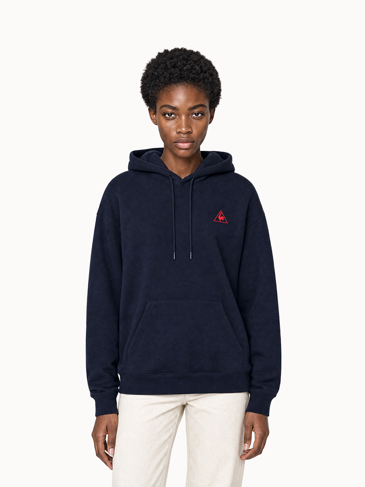 Sweat à capuche relax L'Amour du Sport en molleton gratté L'AMOUR DU SPORT, LE COQ SPORTIF