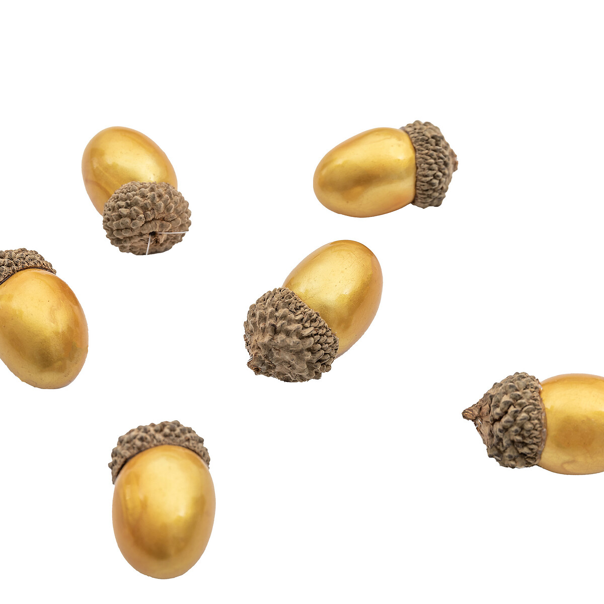 Set of 15 Gold Acorn Tree Decorations, SO'HOME