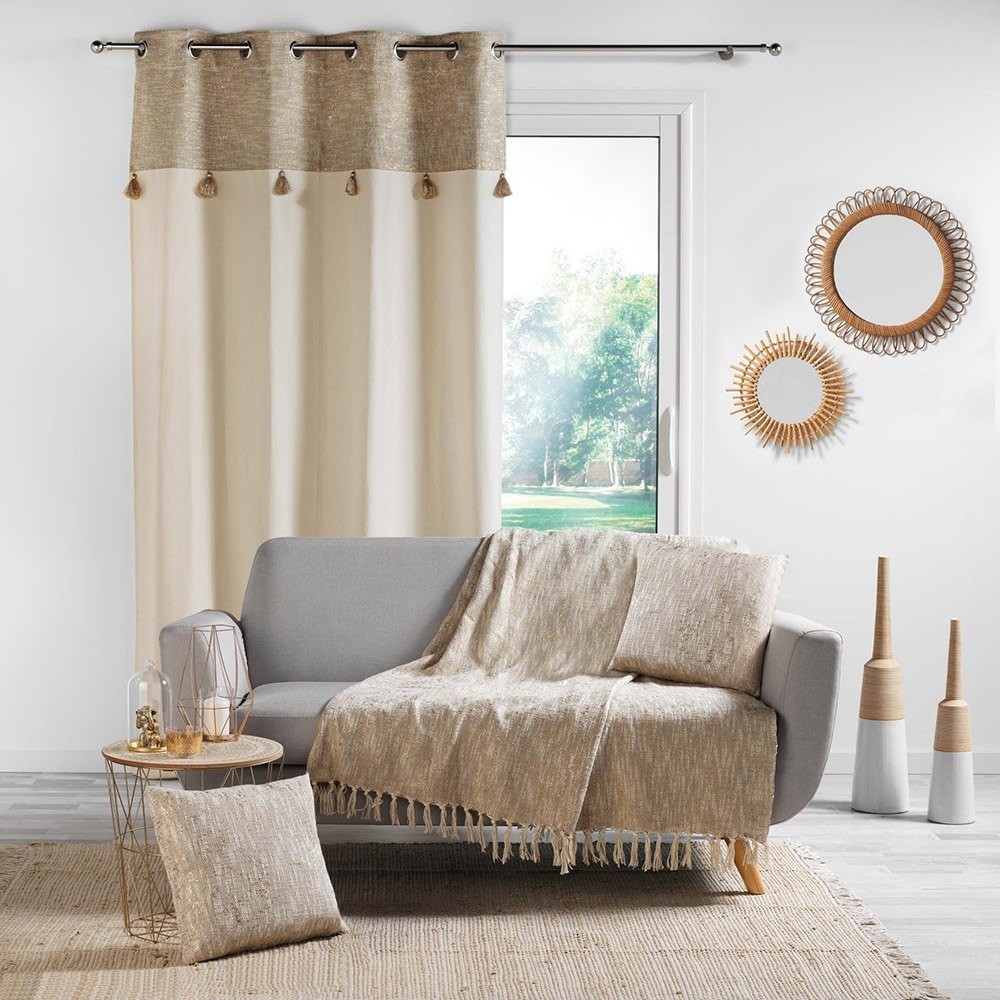 Fenghuangwu Lot De 4 Grands Pompons 15,2 Cm Avec Boucle 10,9 Cm - Élégants Faits Main Pour Décoration (Mélange Beige)