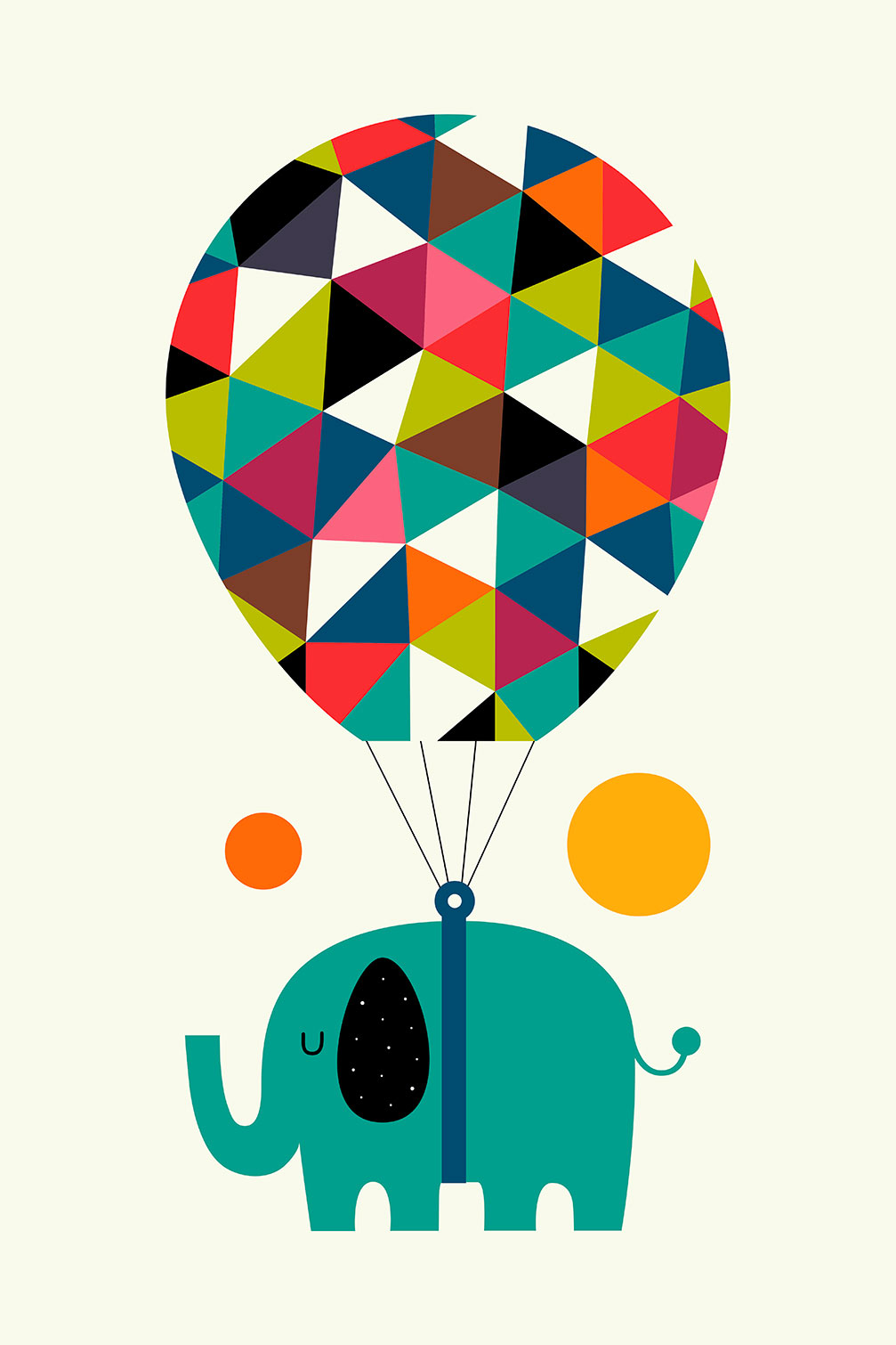 Tableau enfant hot air balloon jumbo, HEXOA