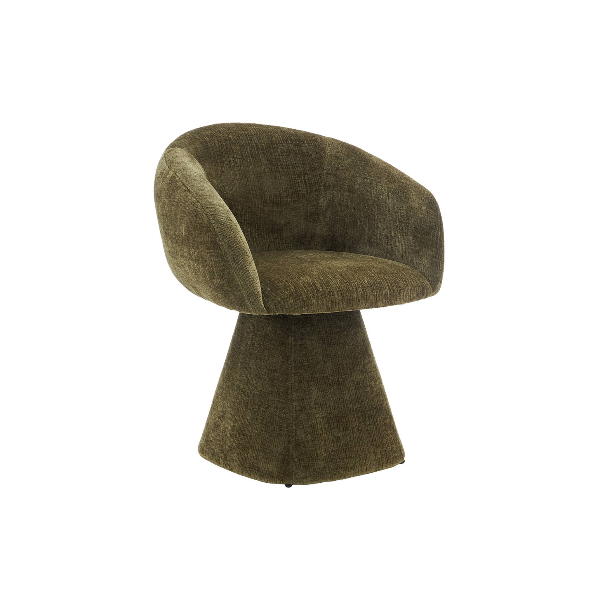 Fauteuil pivotant 180° tissu coton ASSIA, SWEEEK