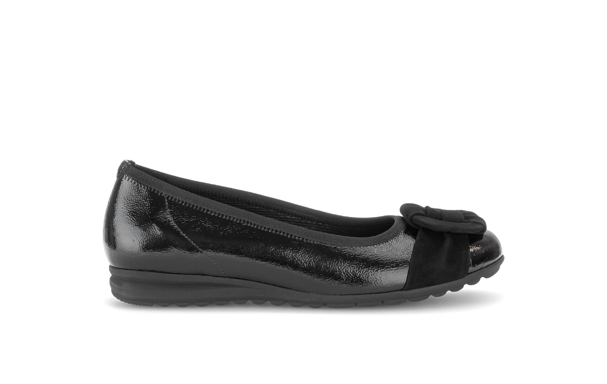 Ballerines en cuir à talon compensé, GABOR
