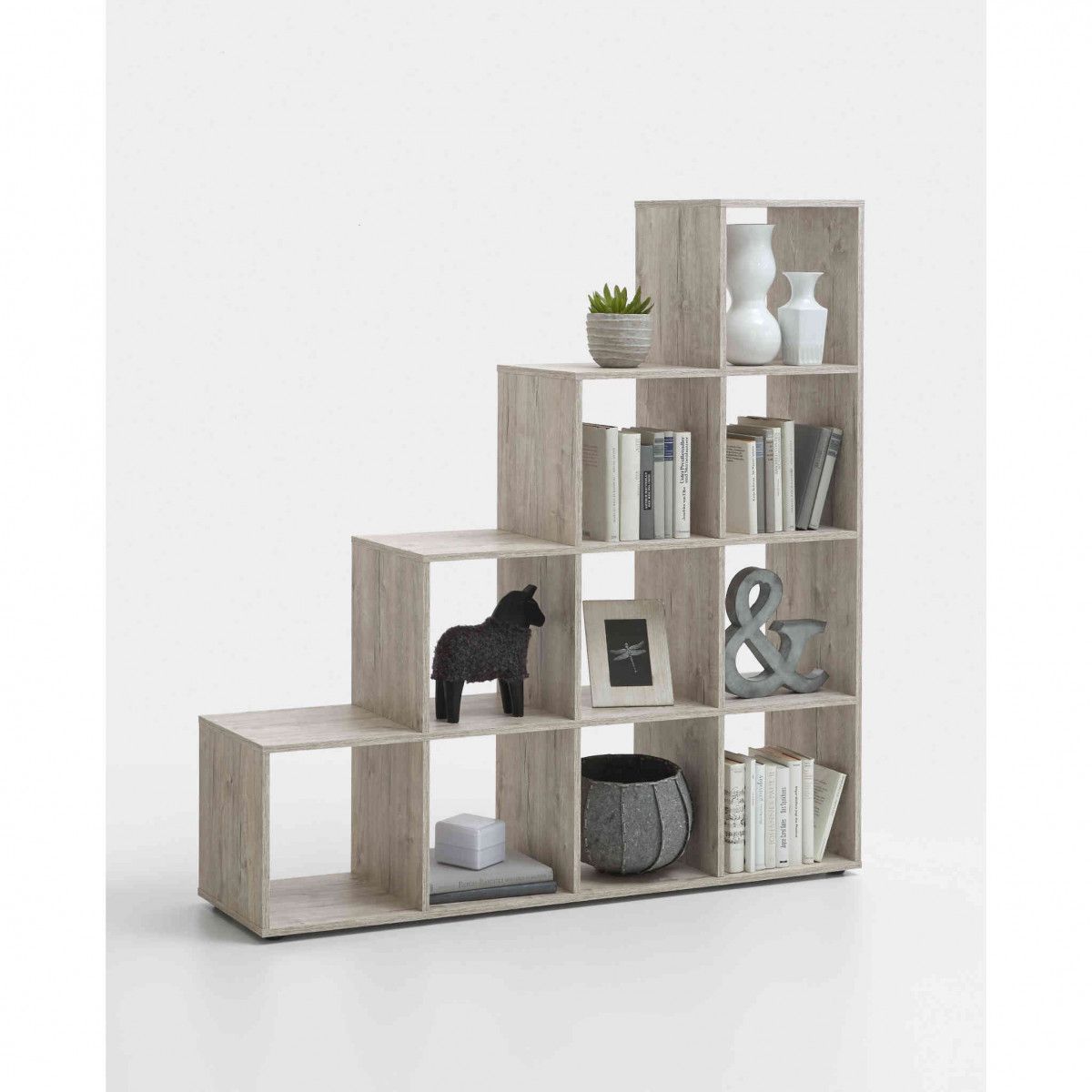 bibliotheque escalier, 10 cases