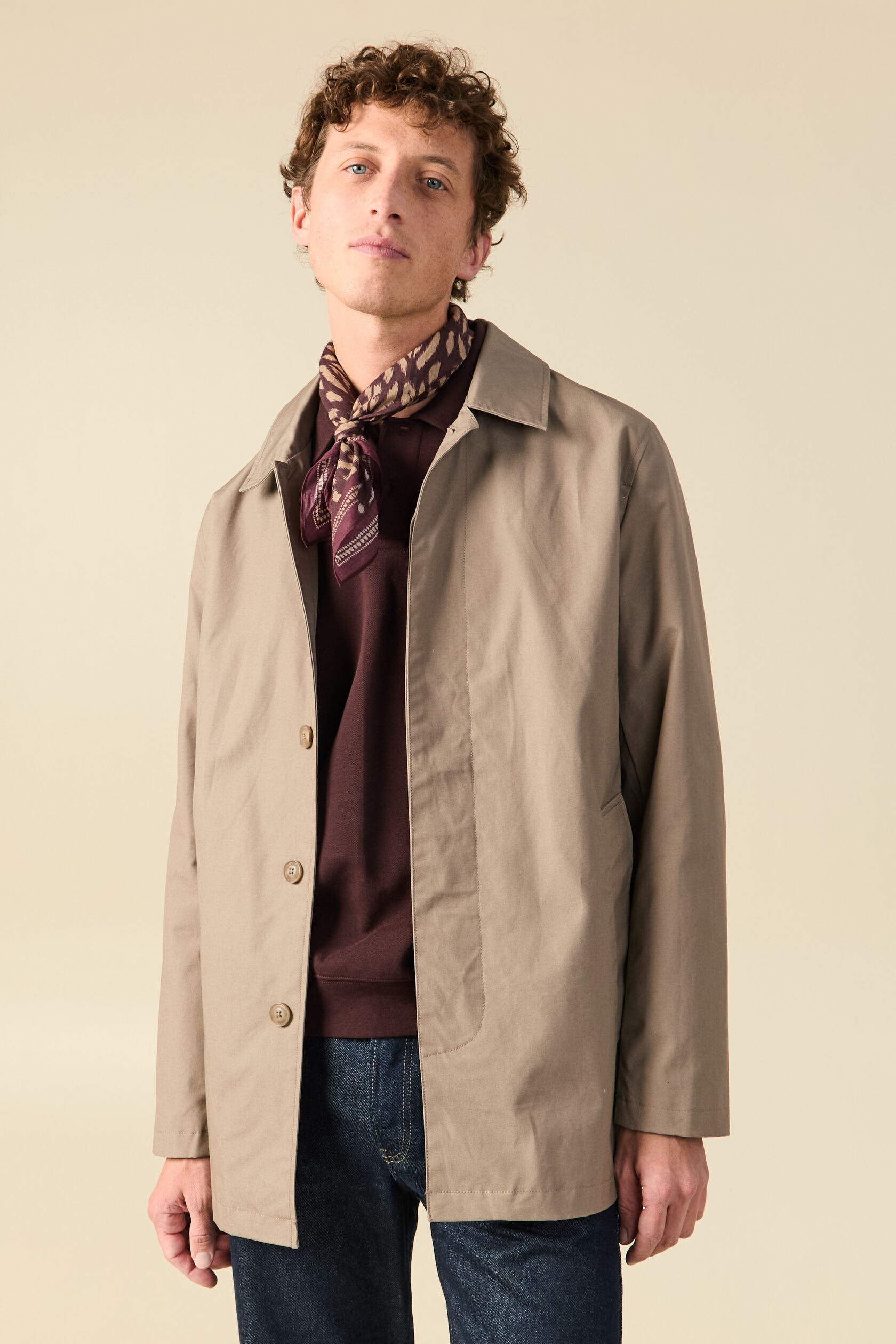 Trench en coton doublé, BONOBO