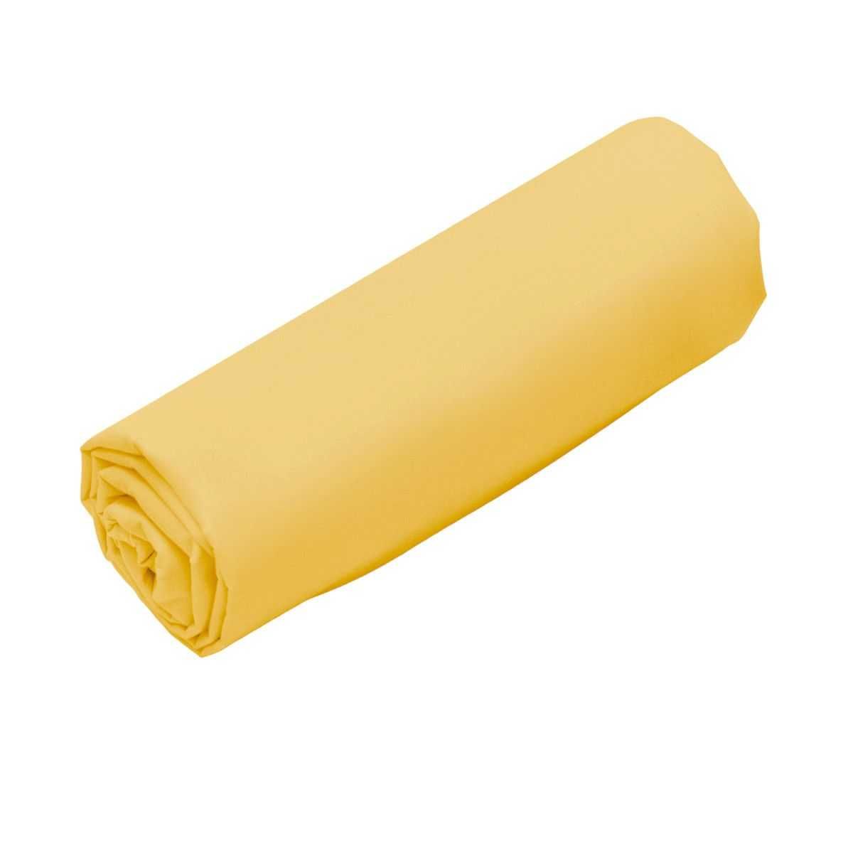 Drap housse coton uni - Jaune or - Kiabi - 25.99€