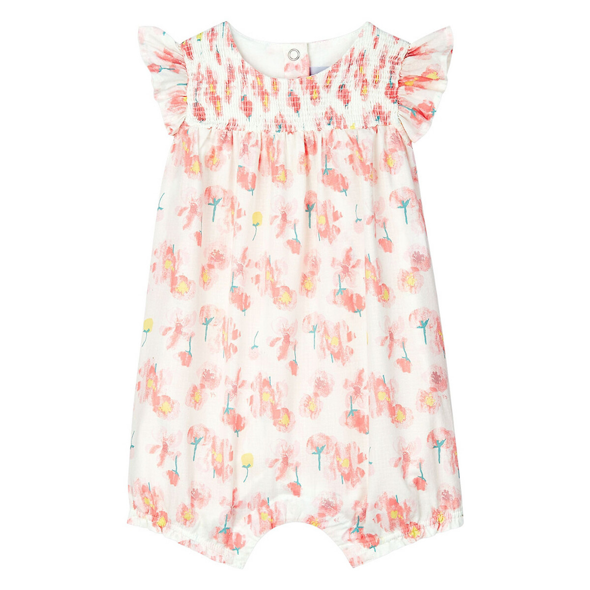 Tuta intera corta da cerimonia 3 mesi-2 anni bianco fantasia Petit Bateau |  La Redoute