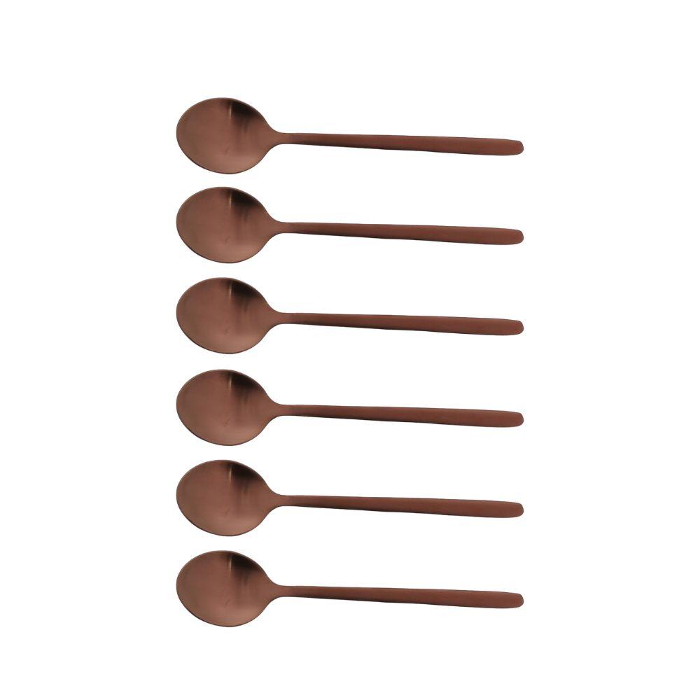 Cuillère à café Anuradha cuivre (lot de 6), JEAN DUBOST