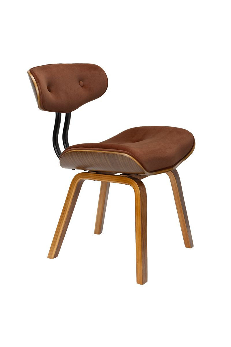 Chaise design empilable en tissu, BLACKWOOD, DUTCHBONE