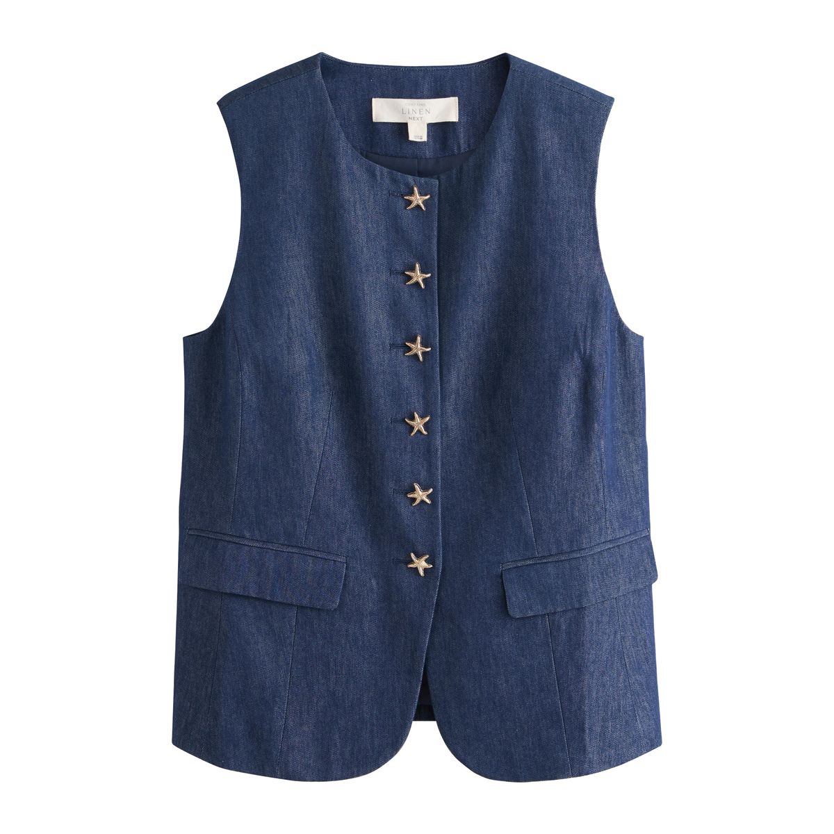 Gilet de costume motif étoile mer avec lin, NEXT