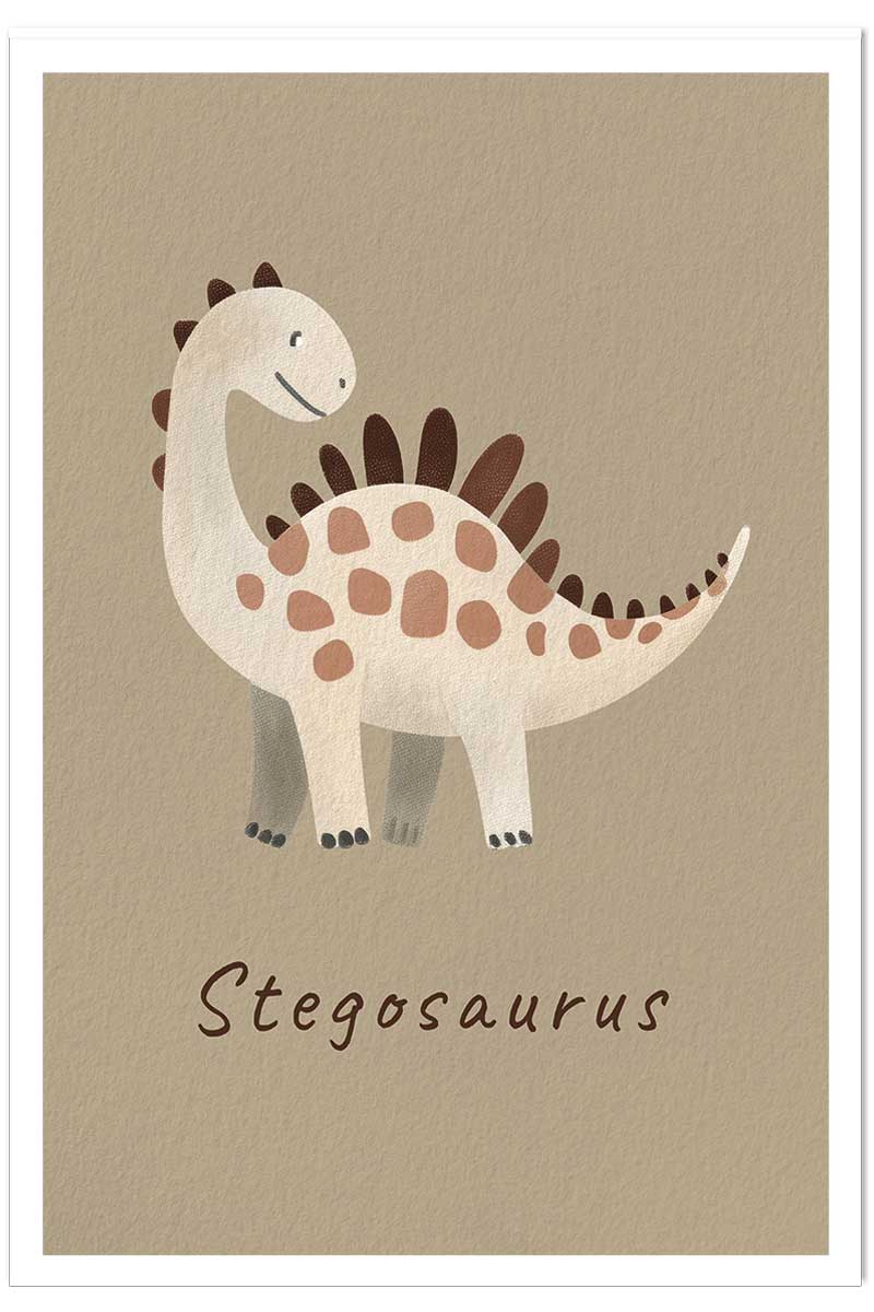 Affiche enfant stegosaurus, HEXOA
