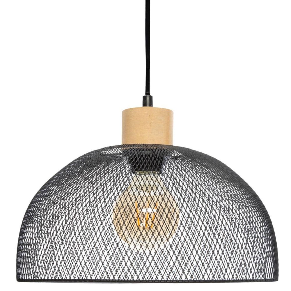 Suspension Métal Et Bois Sam Noir D30, ATMOSPHERA