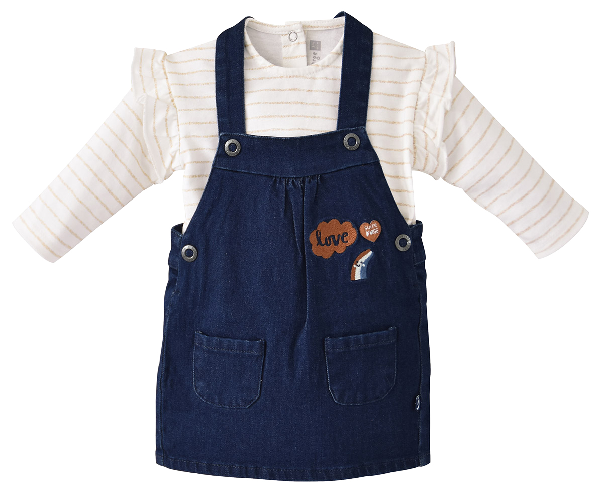 Robe en jean et t-shirt bonnie, SUCRE D'ORGE