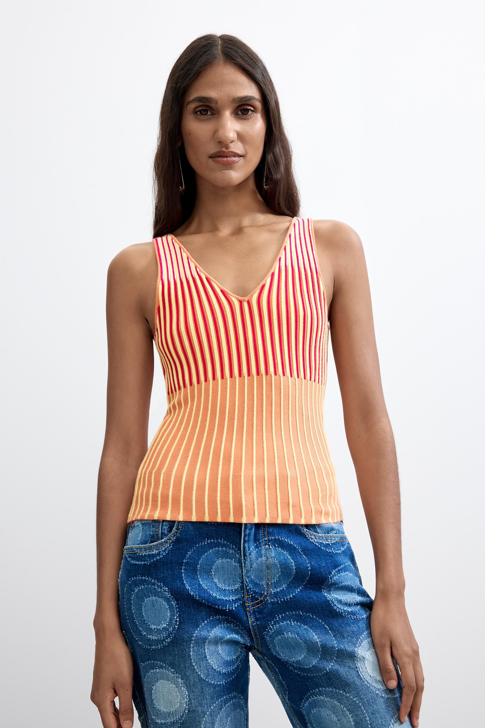Top en maille sans manches, DESIGUAL