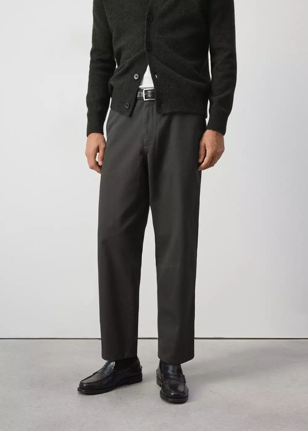 Pantalon coupe relaxed 100% coton, MANGO MAN