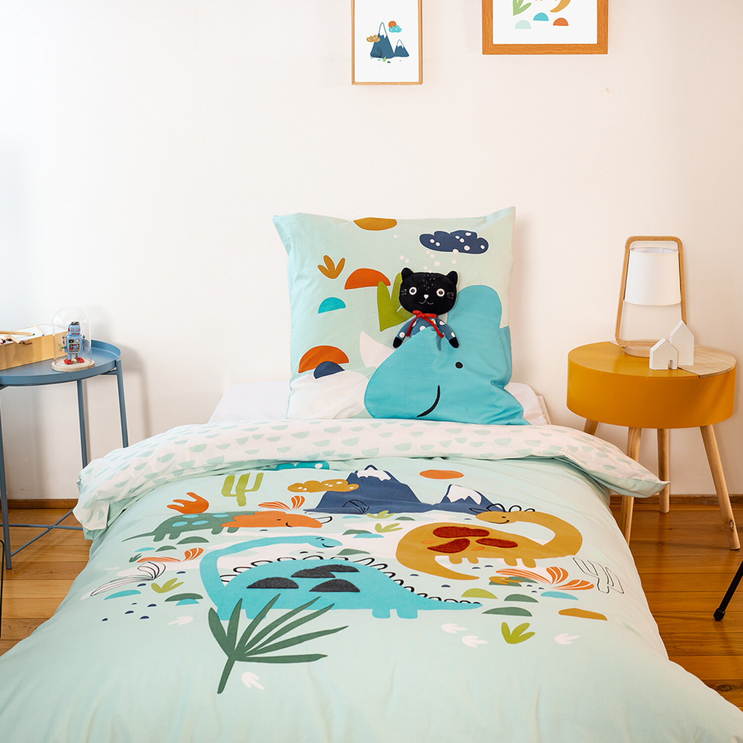 Parure de lit enfant + taie en coton, Dilia, C DESIGN HOME TEXTILE