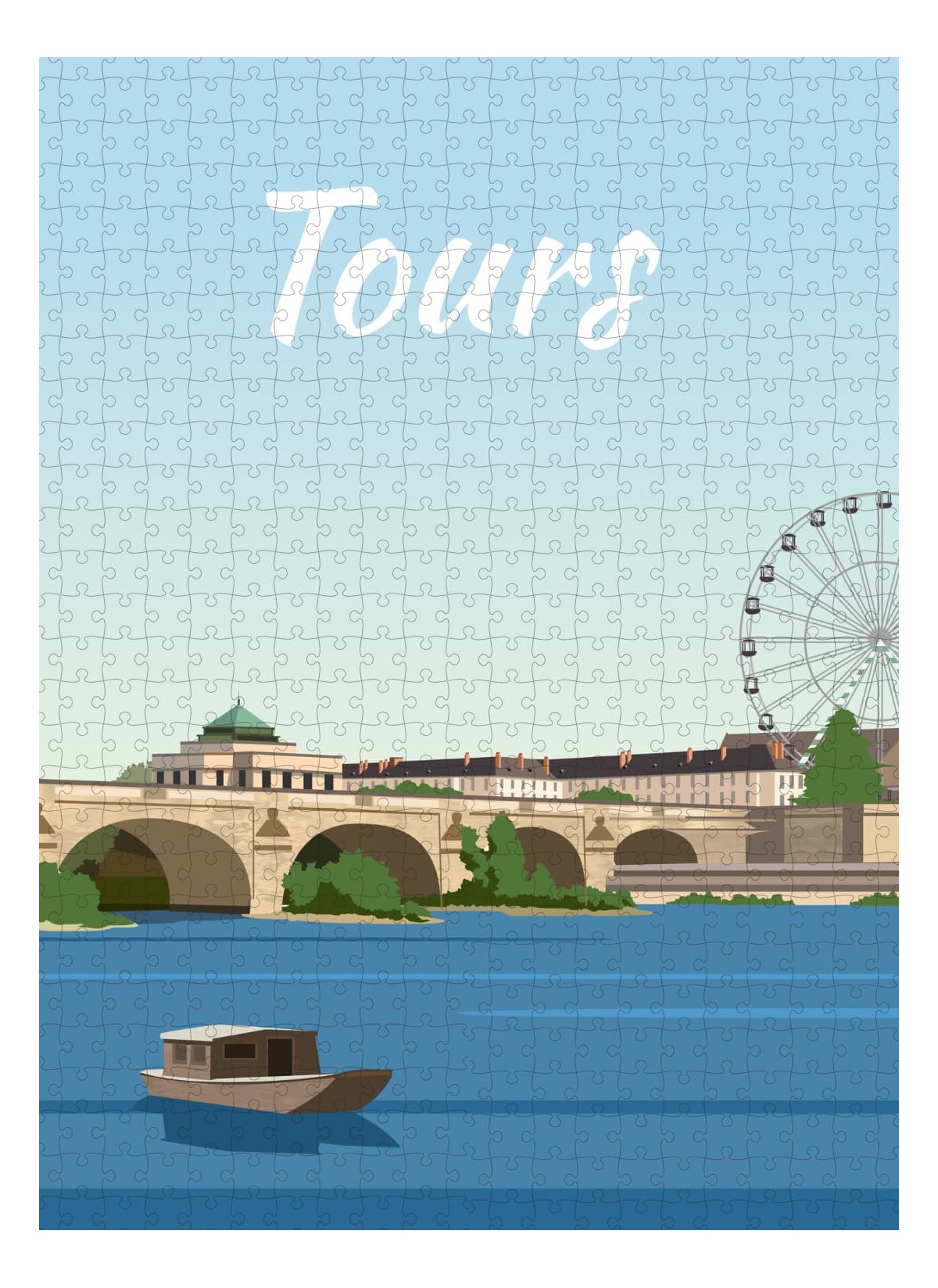 Puzzle Tours - pont Wilson   500 pièces, L'AFFICHERIE