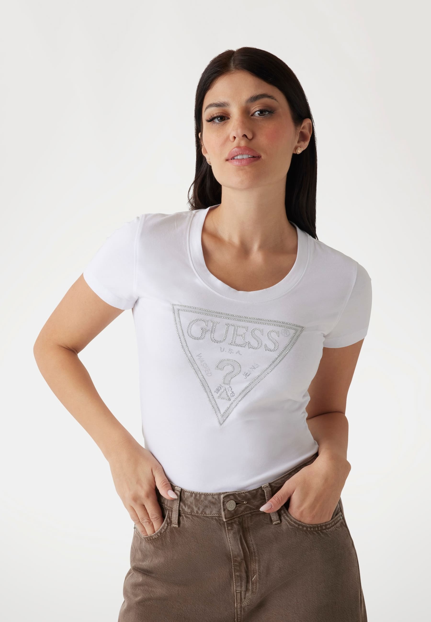 T-Shirt Logo Triangulaire, GUESS