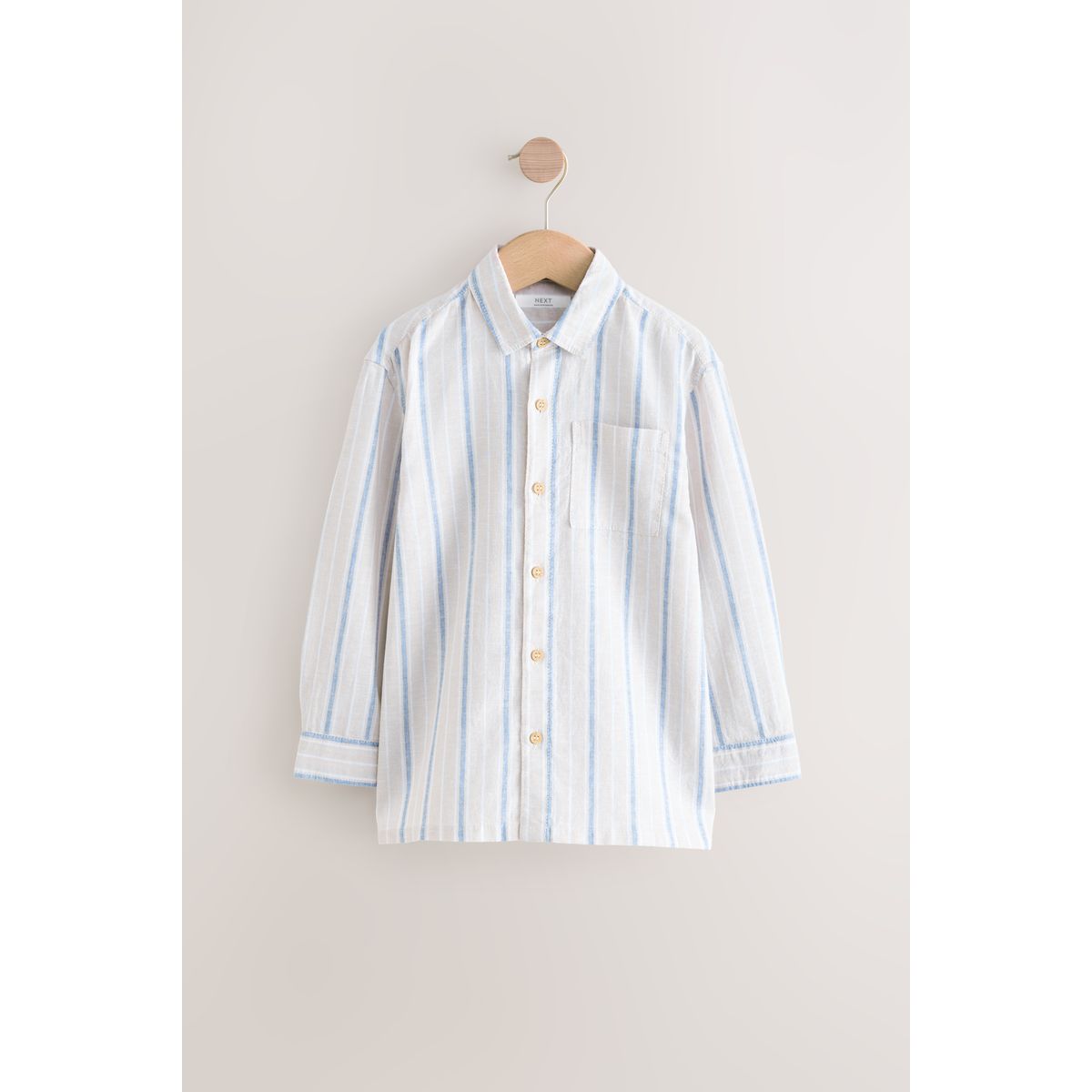 Chemise en lin décontractée à manches longues, NEXT