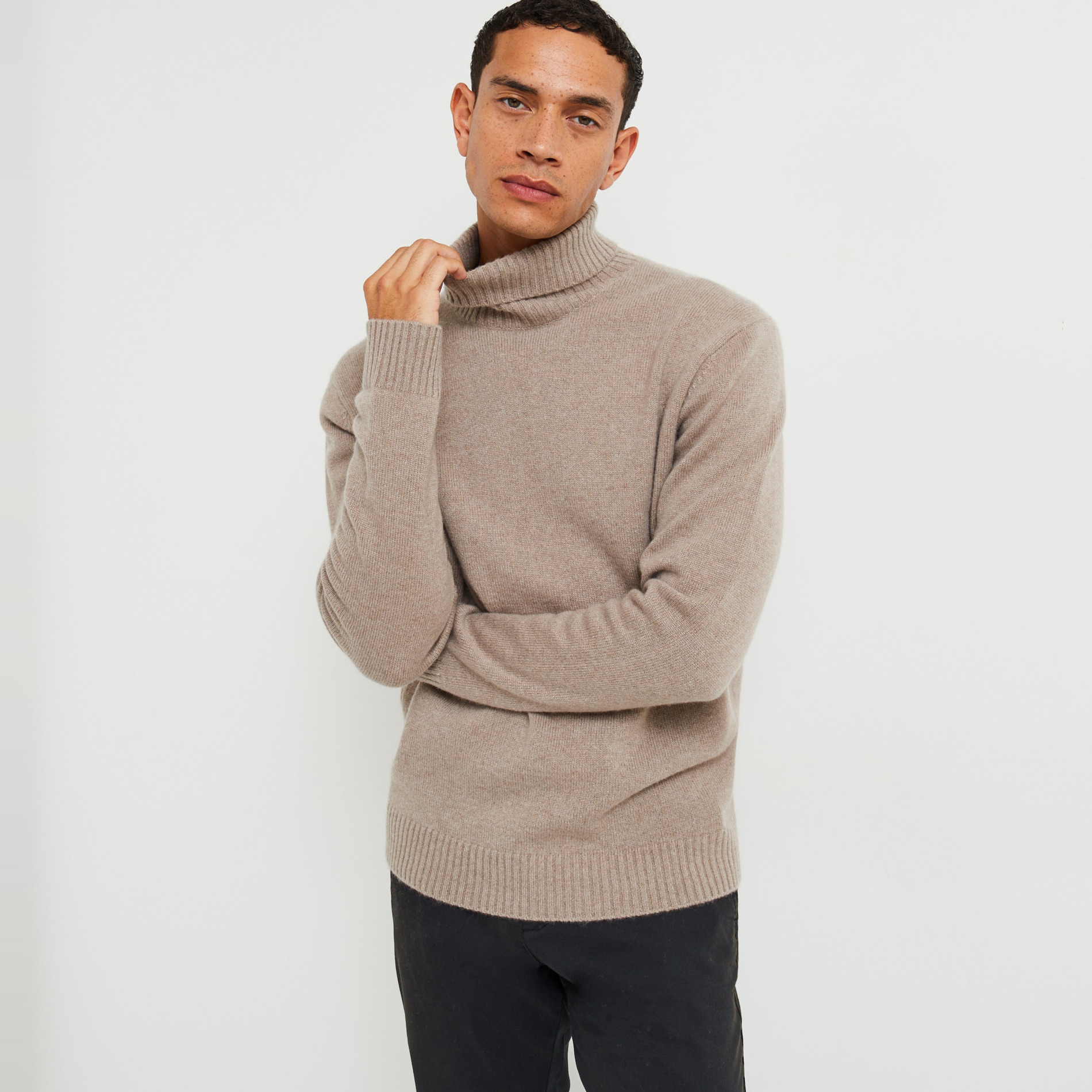 Pull col roulé en 100% cachemire, MONOPRIX