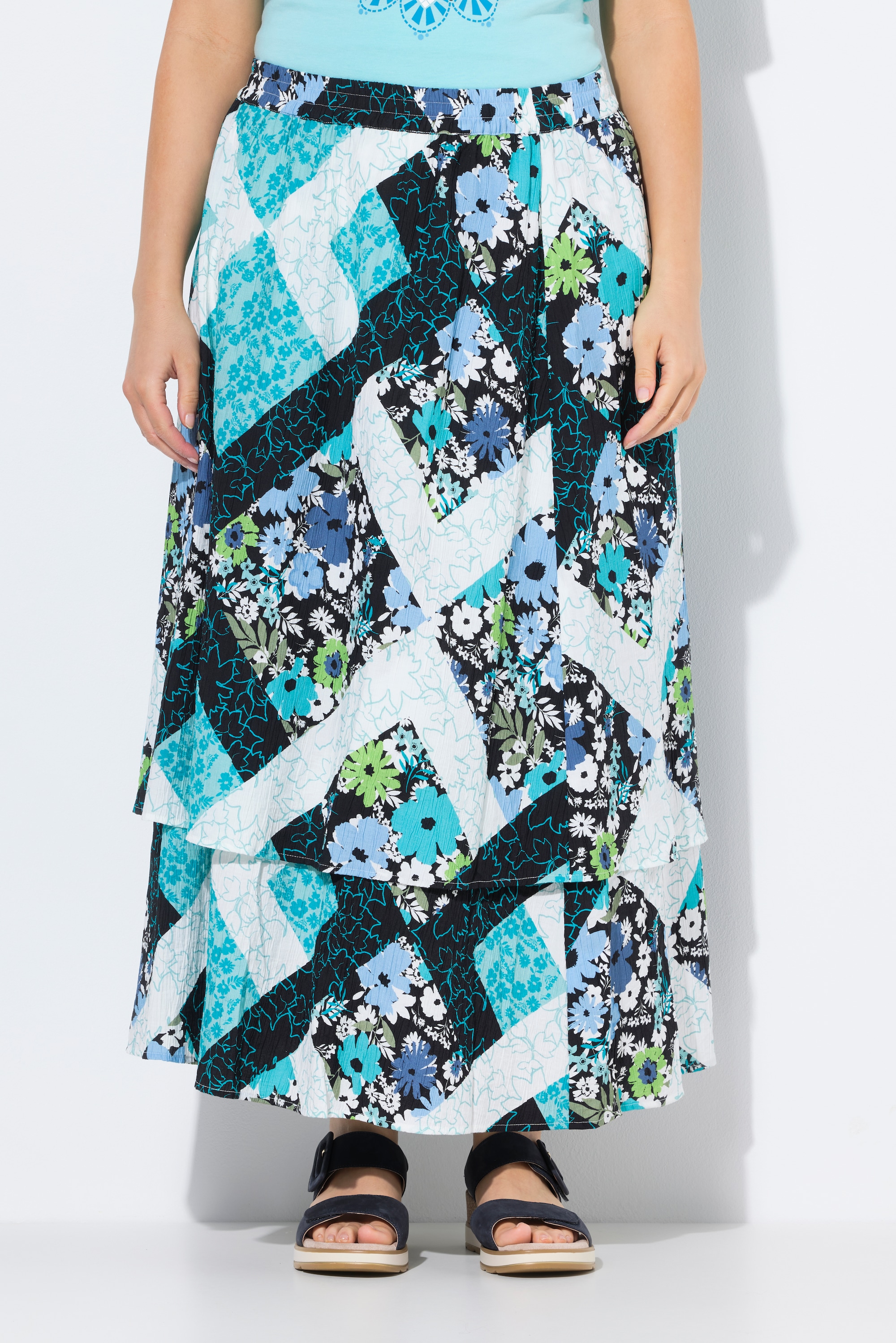 Jupe maxi doublée. Taille élastique. Coupe, ULLA POPKEN